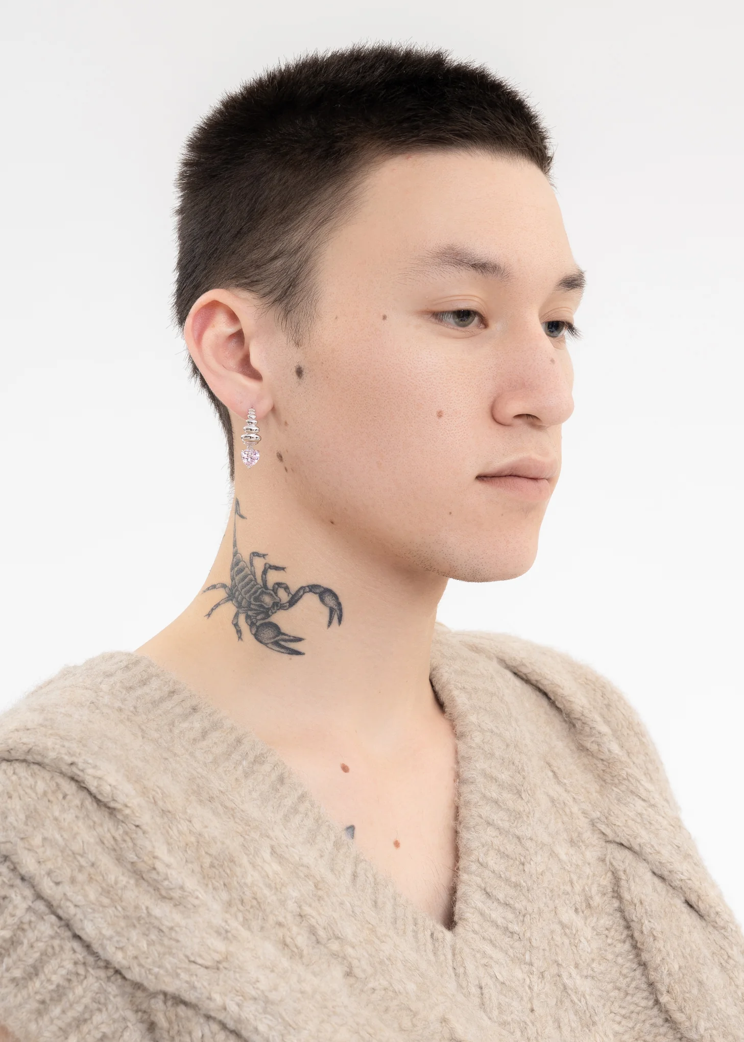 Silver Heartbeat Earring  - Single - Image 3