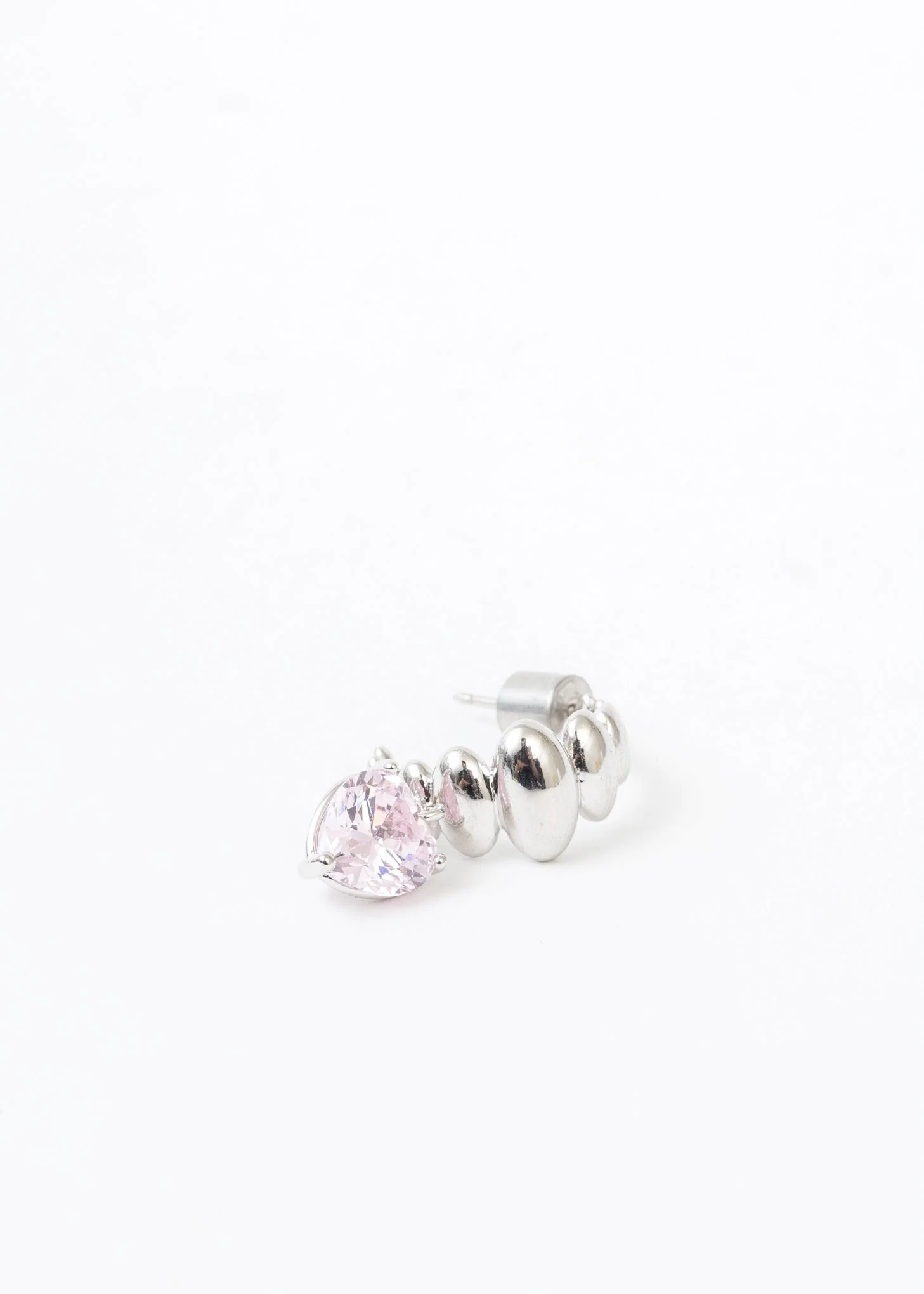 Silver Heartbeat Earring  - Single - Image 4