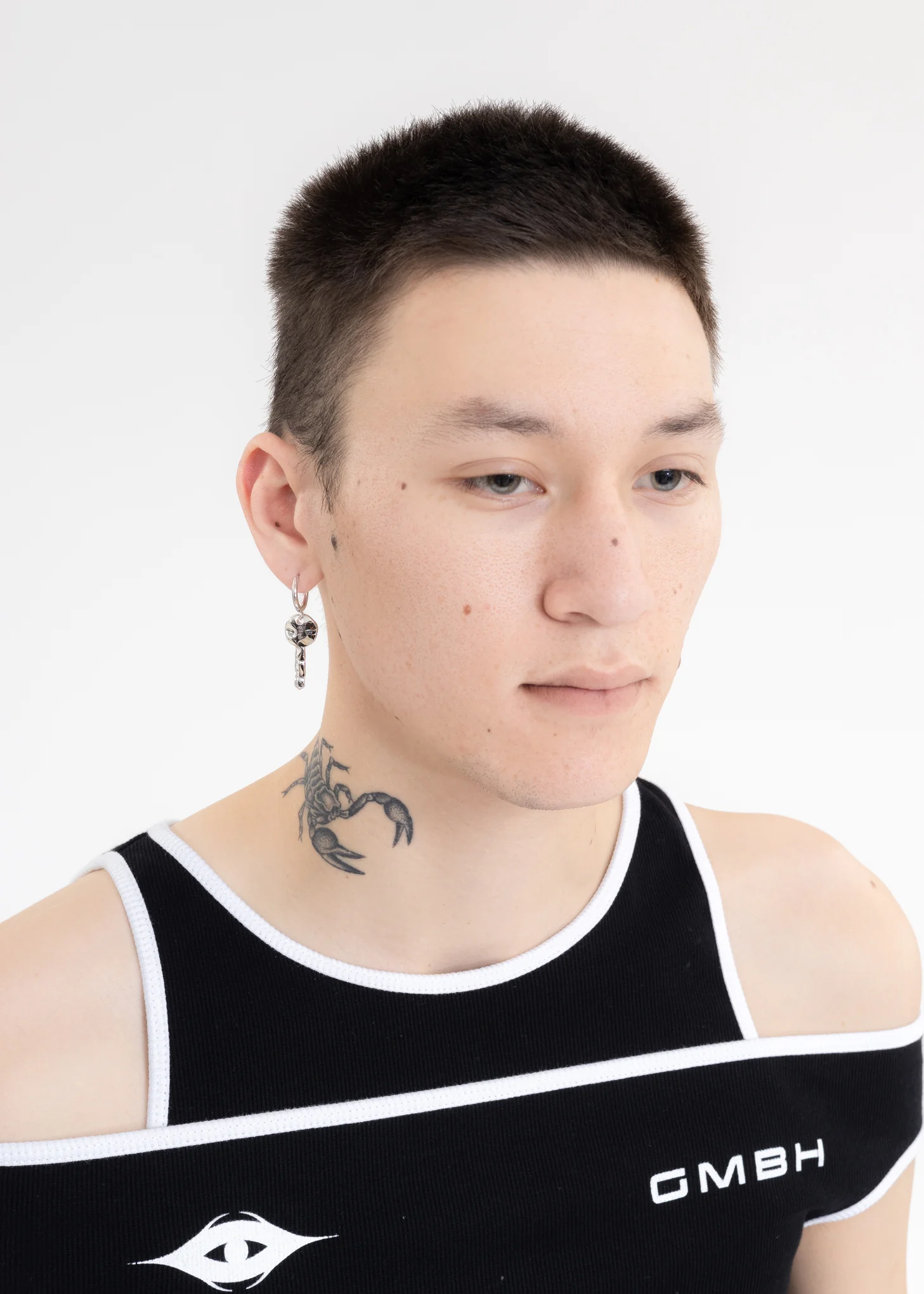 Silver Hope Key Earring  - Single - Image 3