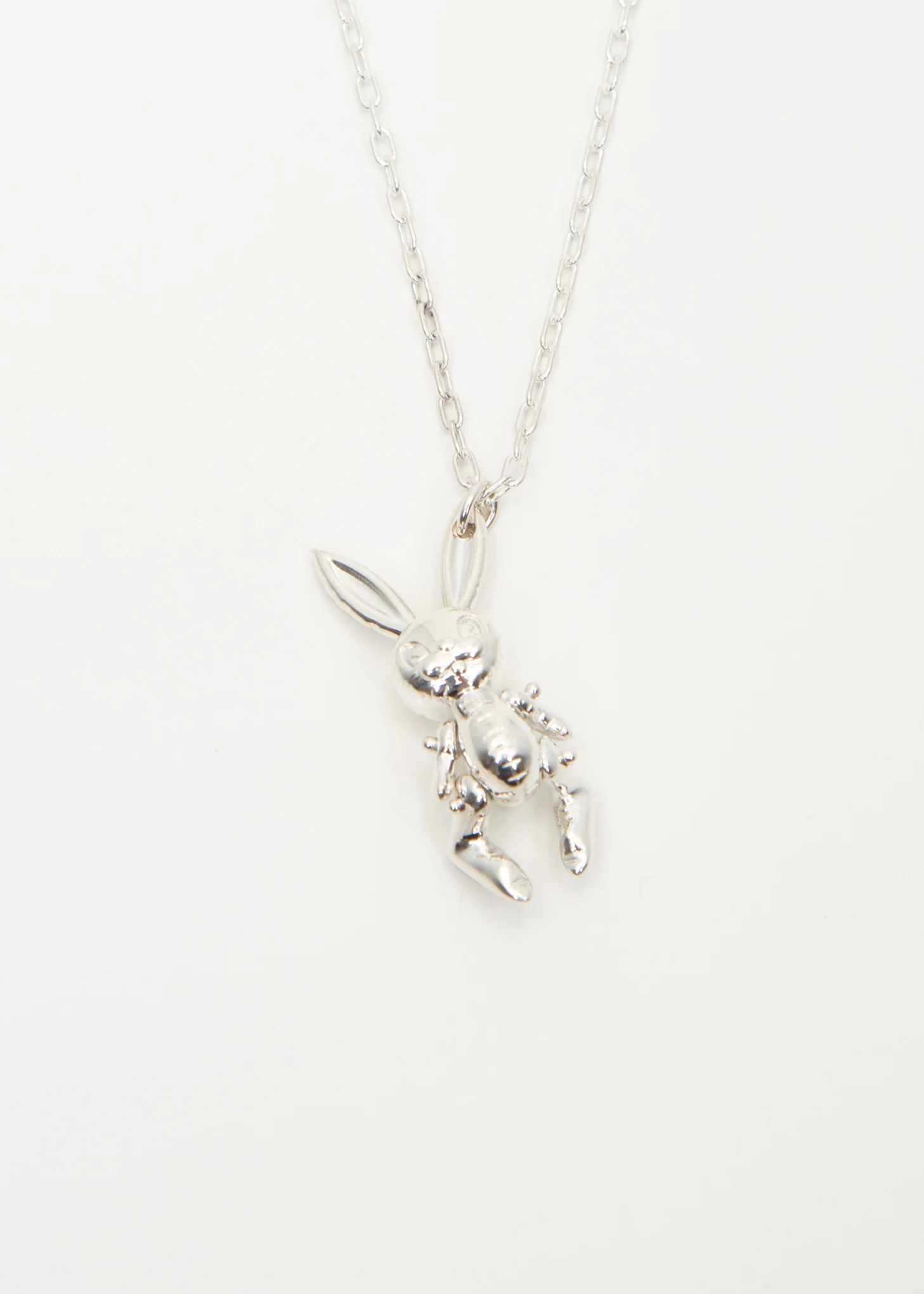 Silver Inflatable Bunny Necklaces