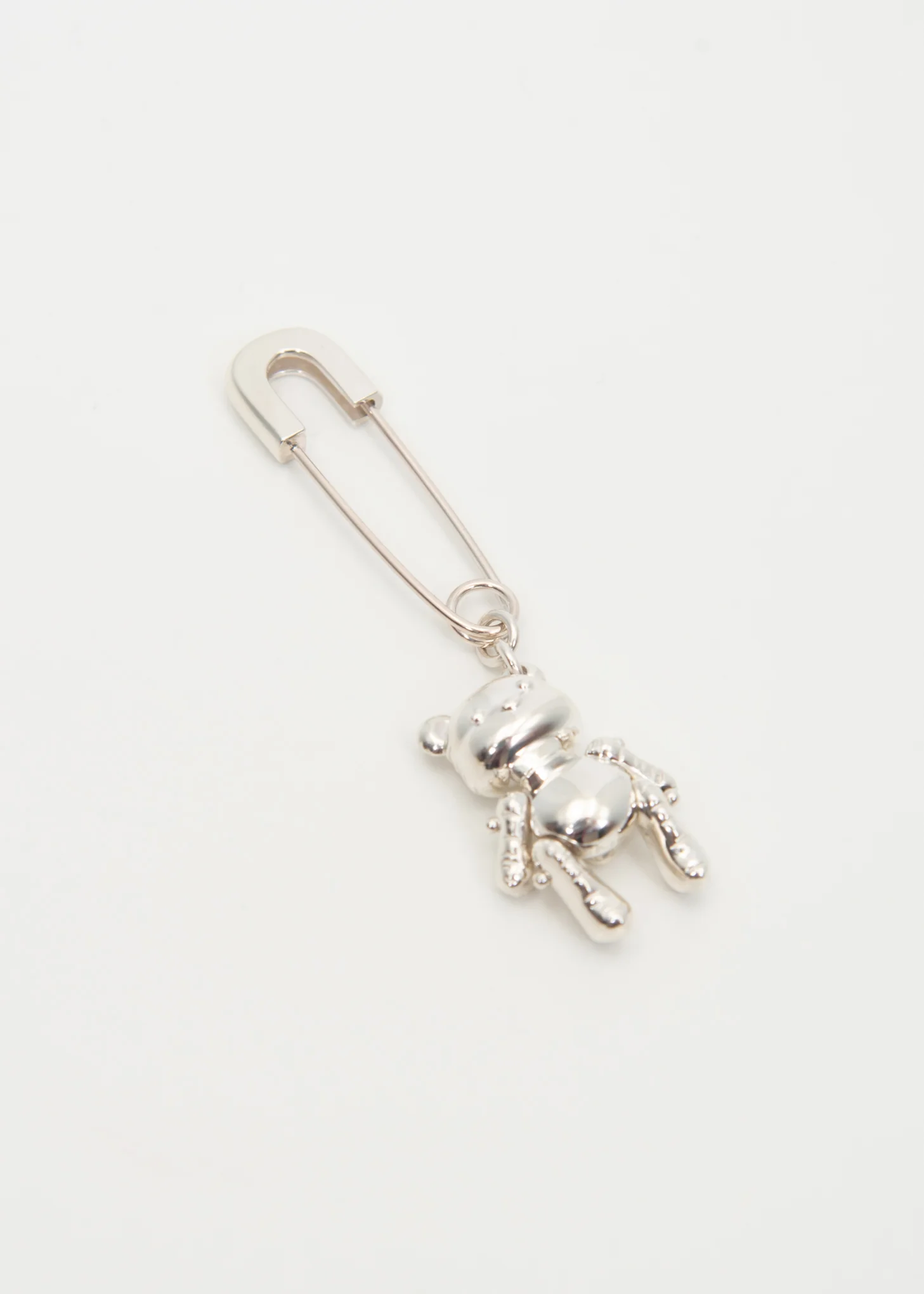 Silver Inflatable Teddy Bear Earring