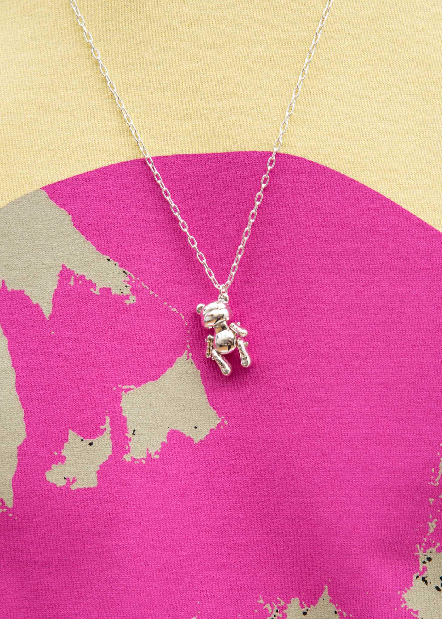Silver Inflatable Teddy Bear Necklaces - Image 4