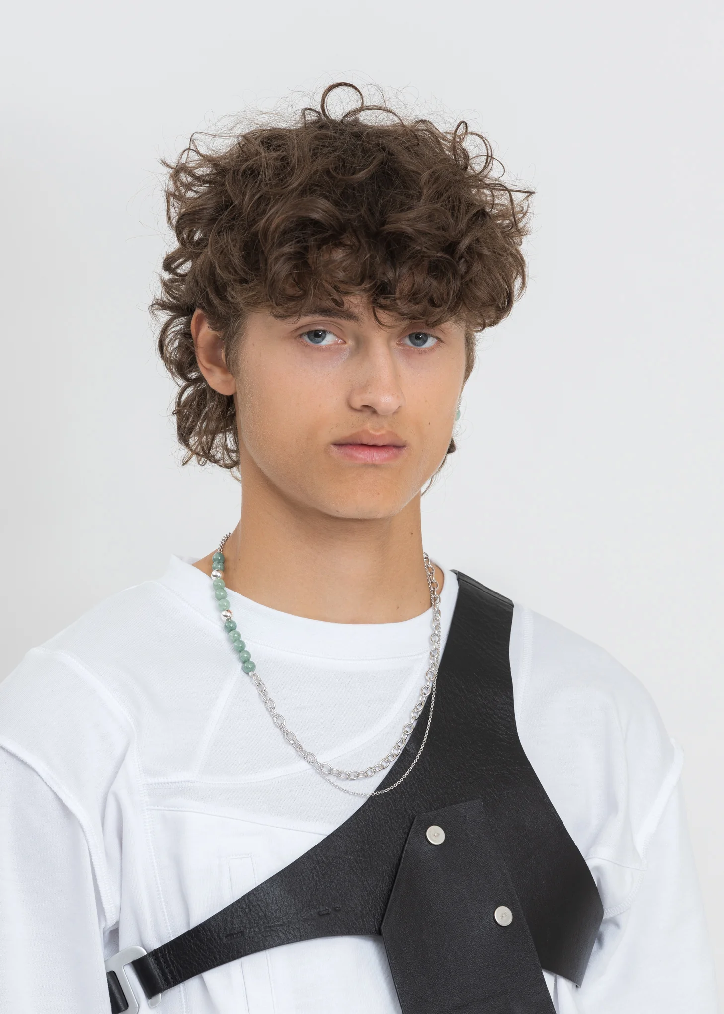 Silver Chains And Jade Necklace - Image 2
