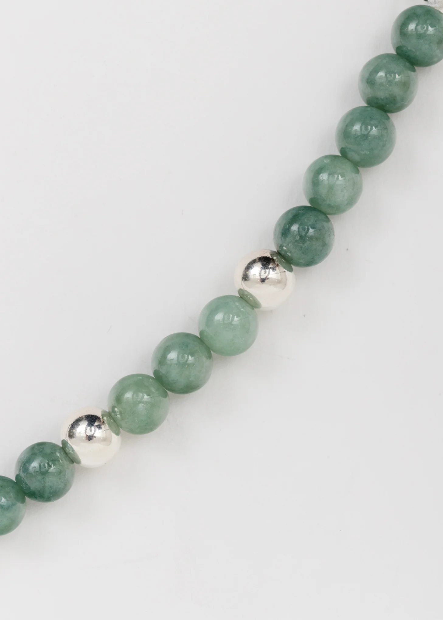 Silver Chains And Jade Necklace - Image 3