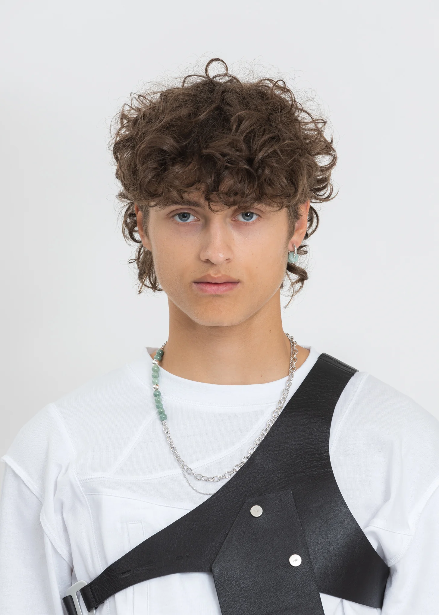 Silver Chains And Jade Necklace - Image 4