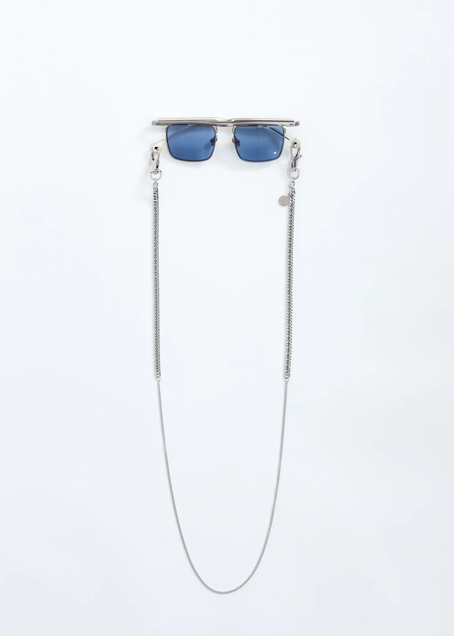 Silver Karma Sunglasses With Chain