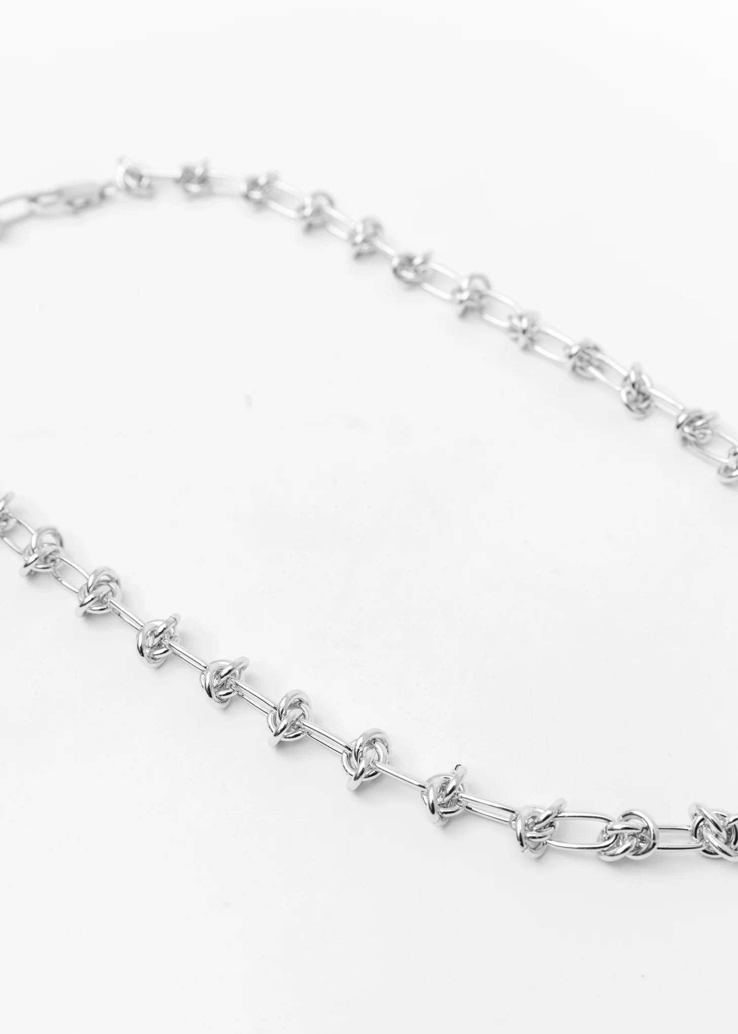 Silver Lace Lock Necklace - Image 4