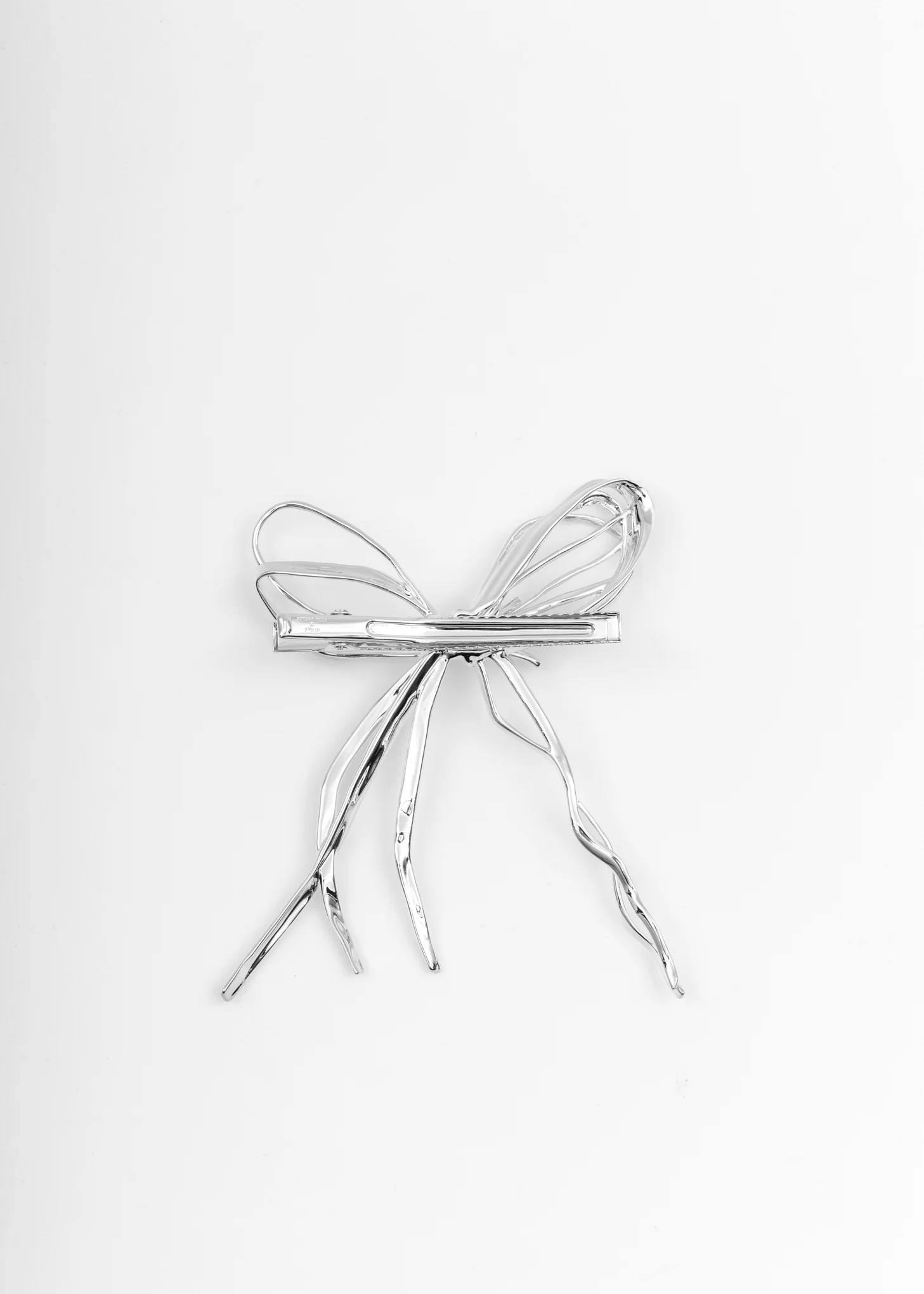 Silver Large Straw Bow Hairpin - Image 3