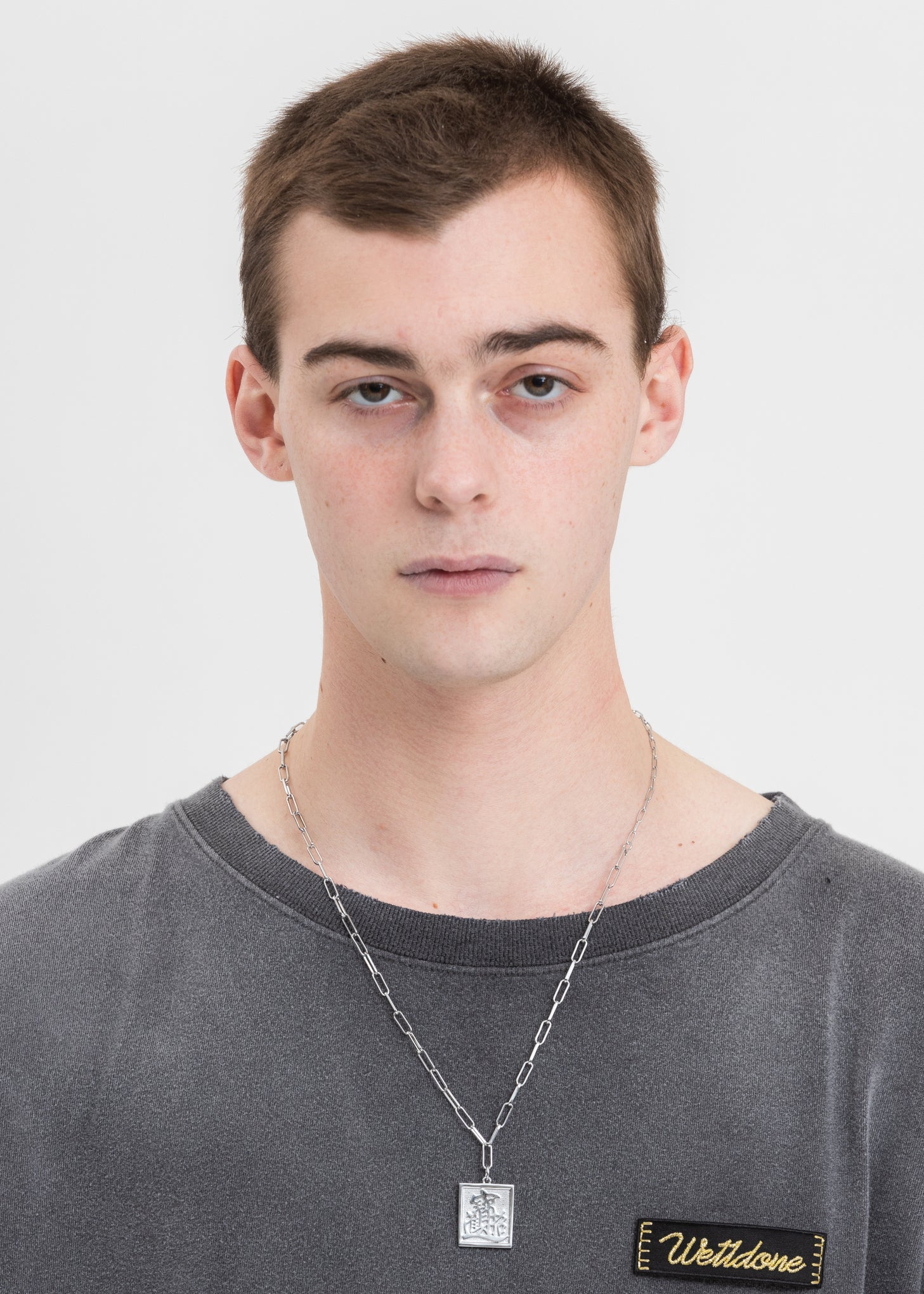 Silver 'LET'S RICH' Pendant Necklace - Image 3