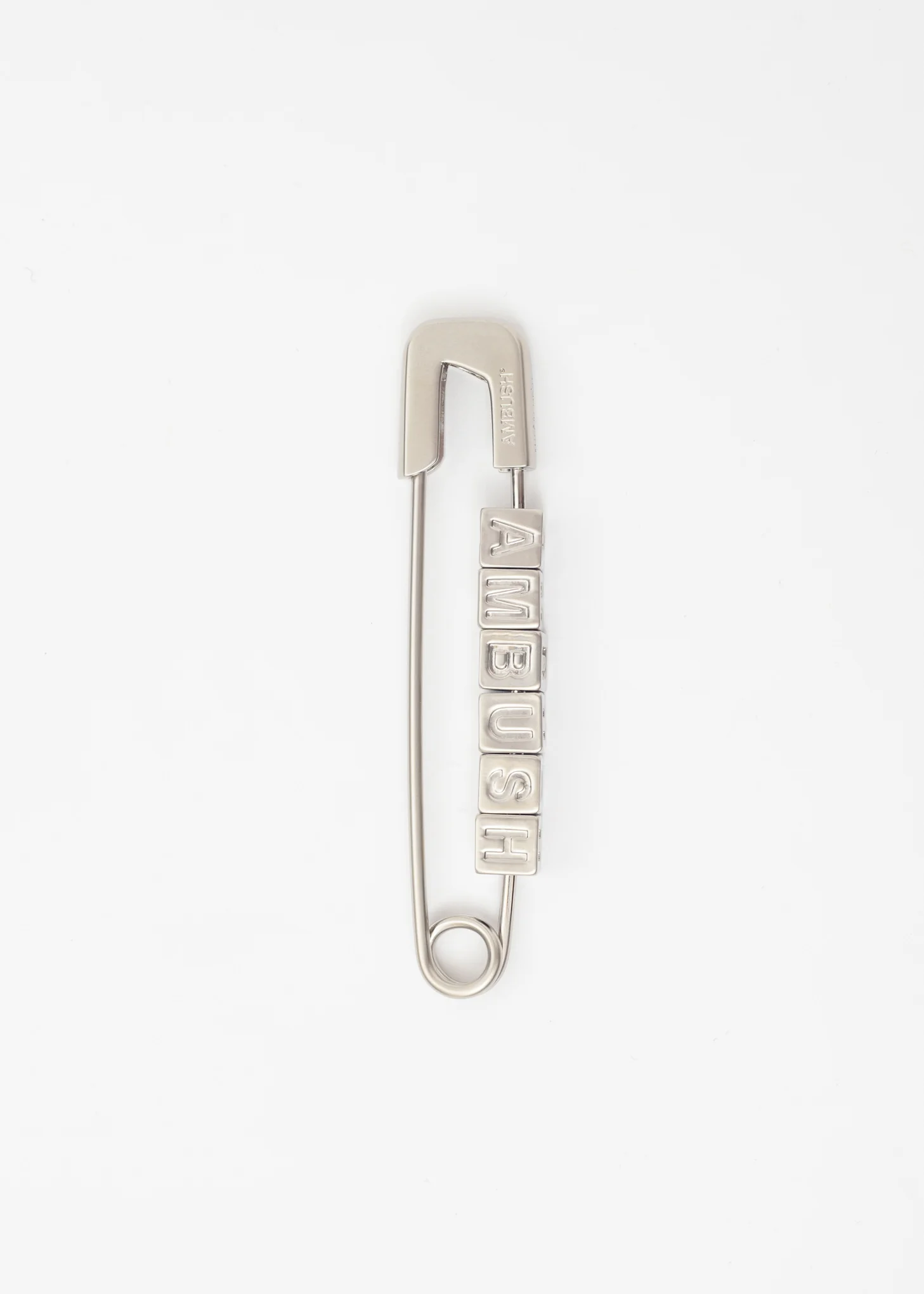 Silver Letter Block Safety Pin