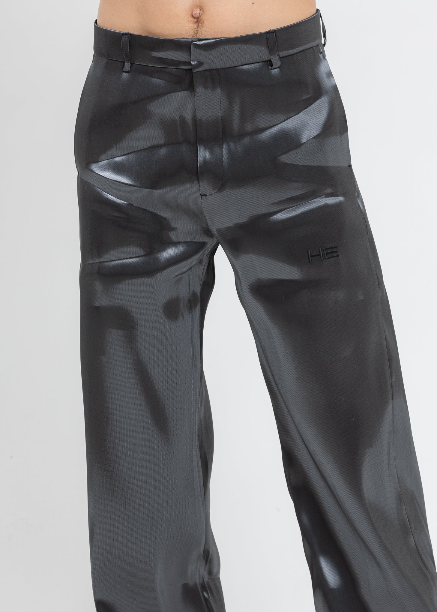 Silver Liquid Metal Trousers - Image 4