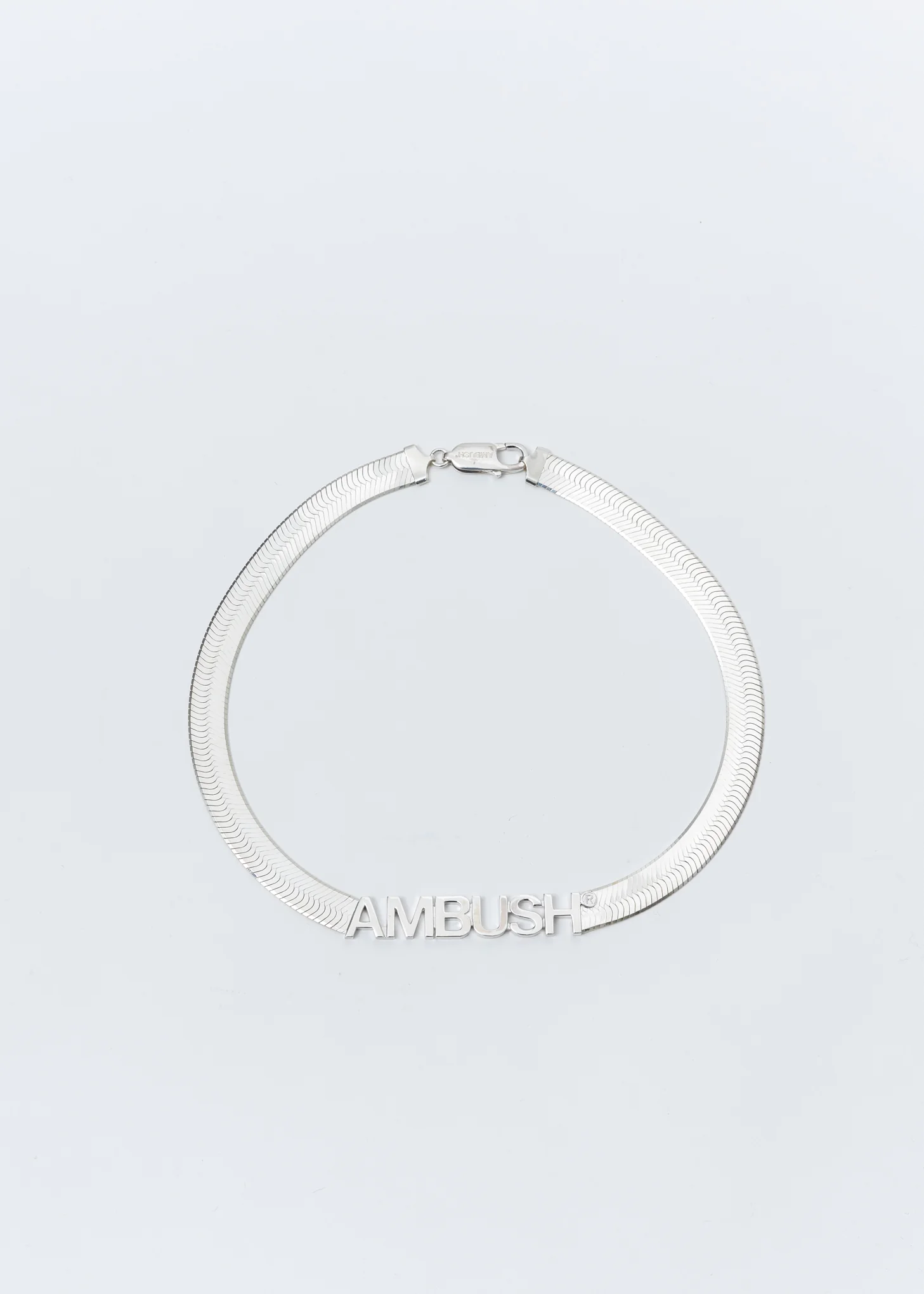 Silver Logo Herringbone Necklace