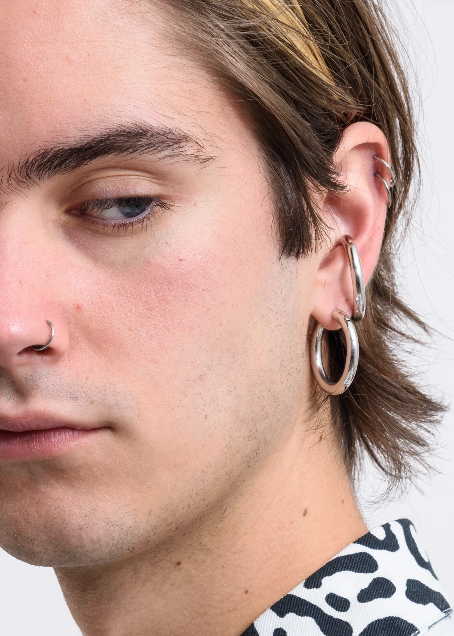 Silver Loophole Earrings - Image 3