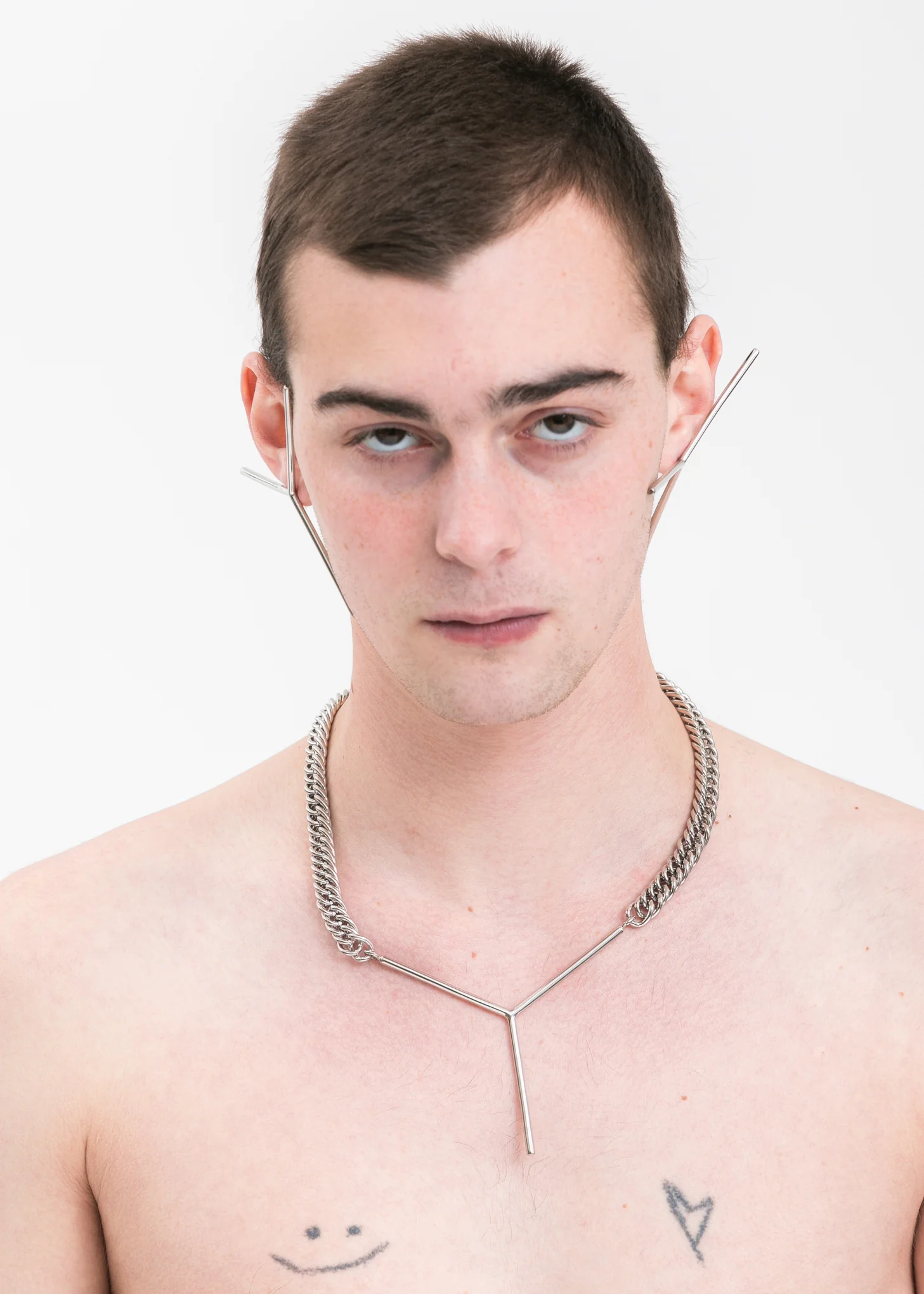 Silver Maxi Y Necklace - Image 4