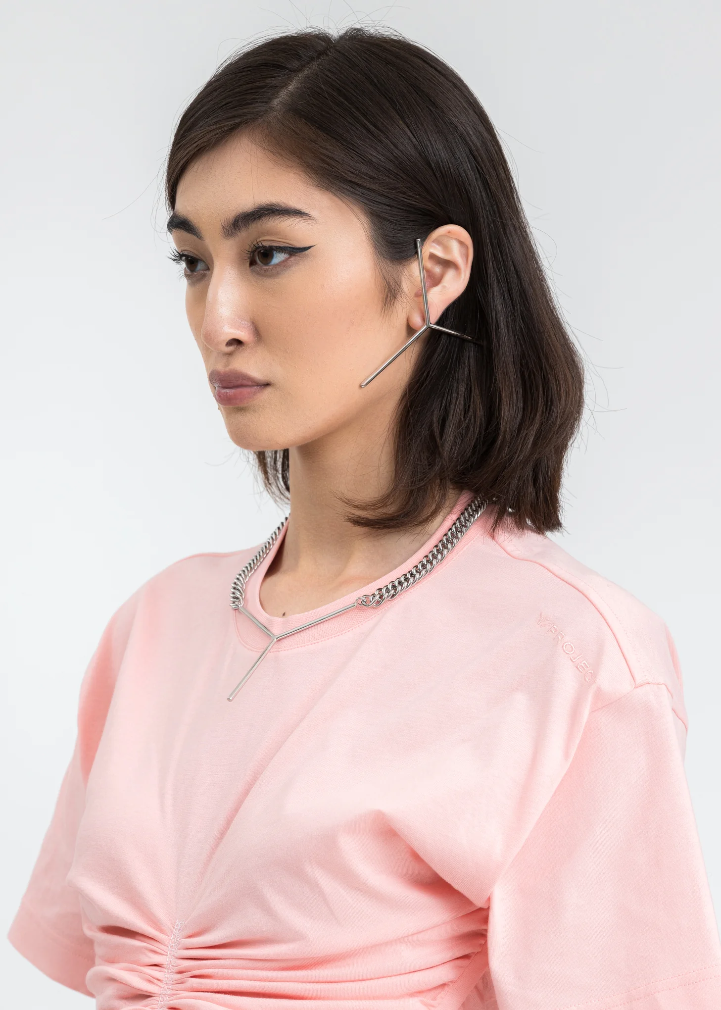 Silver Maxi Y Necklace - Image 2