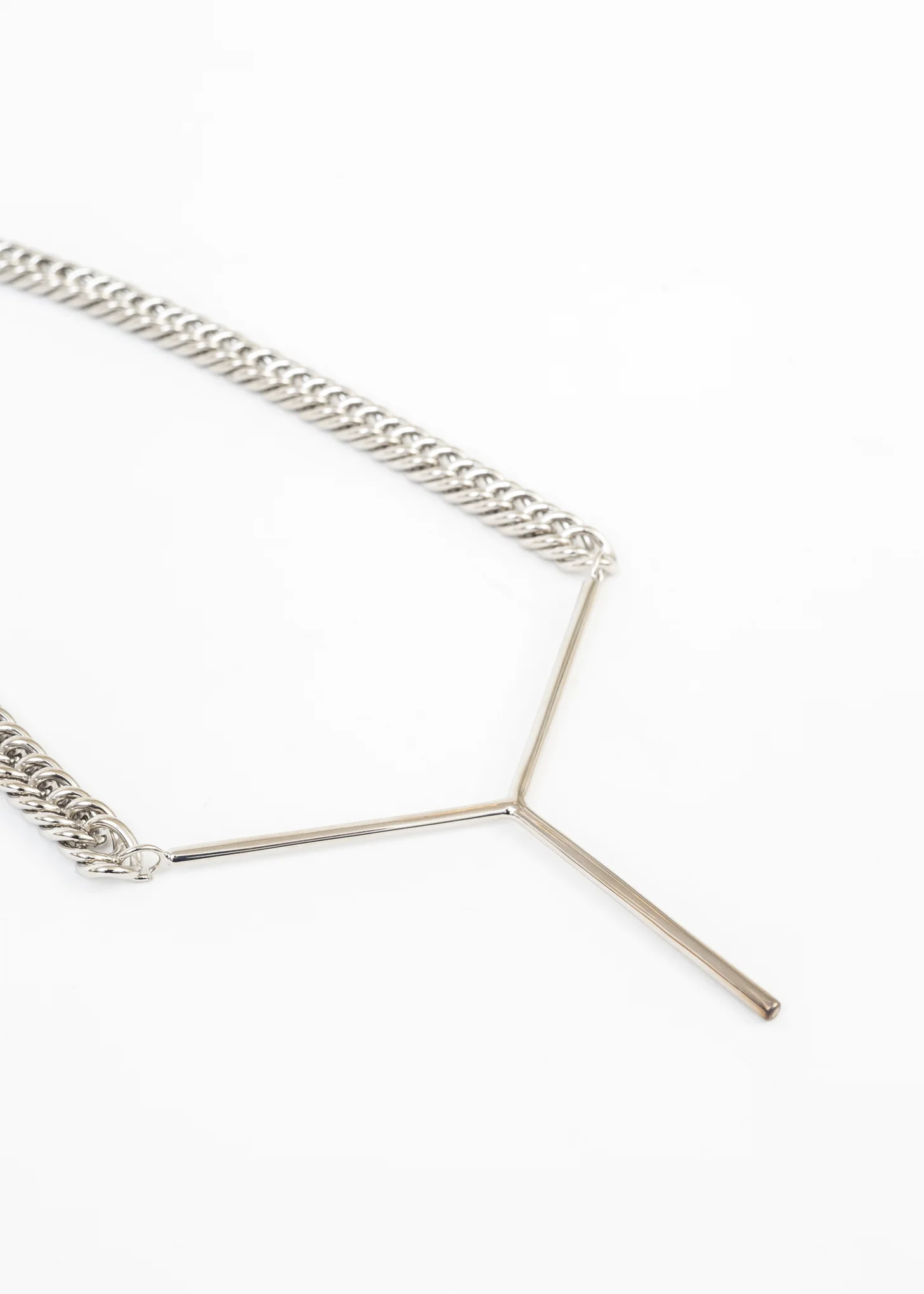 SILVER MAXI Y NECKLACE