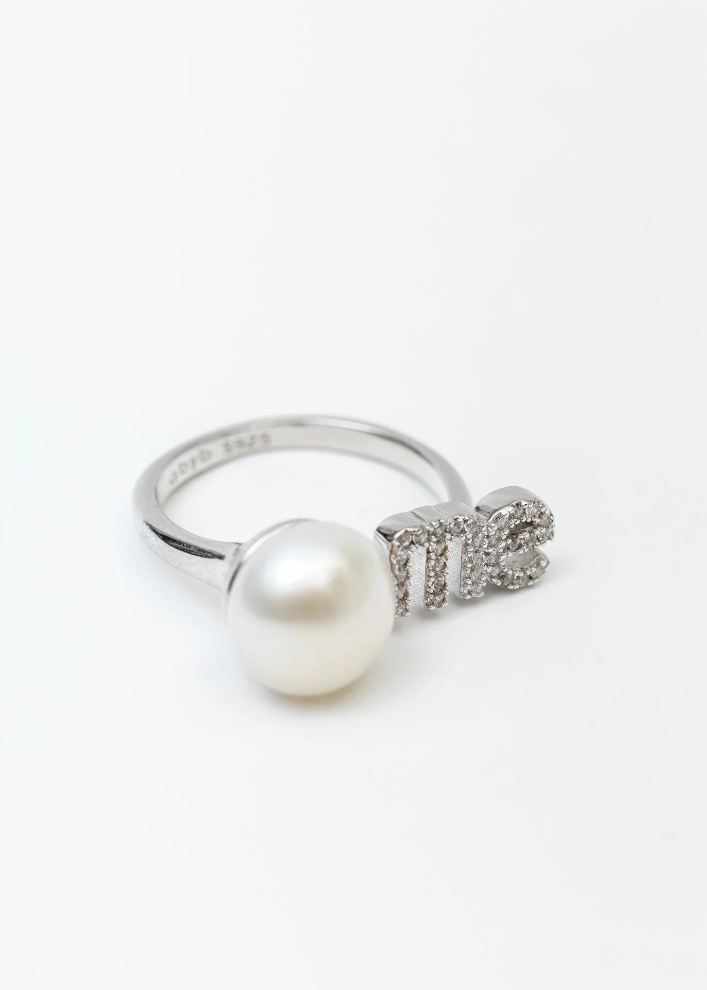 Silver ME And Pearl Ring