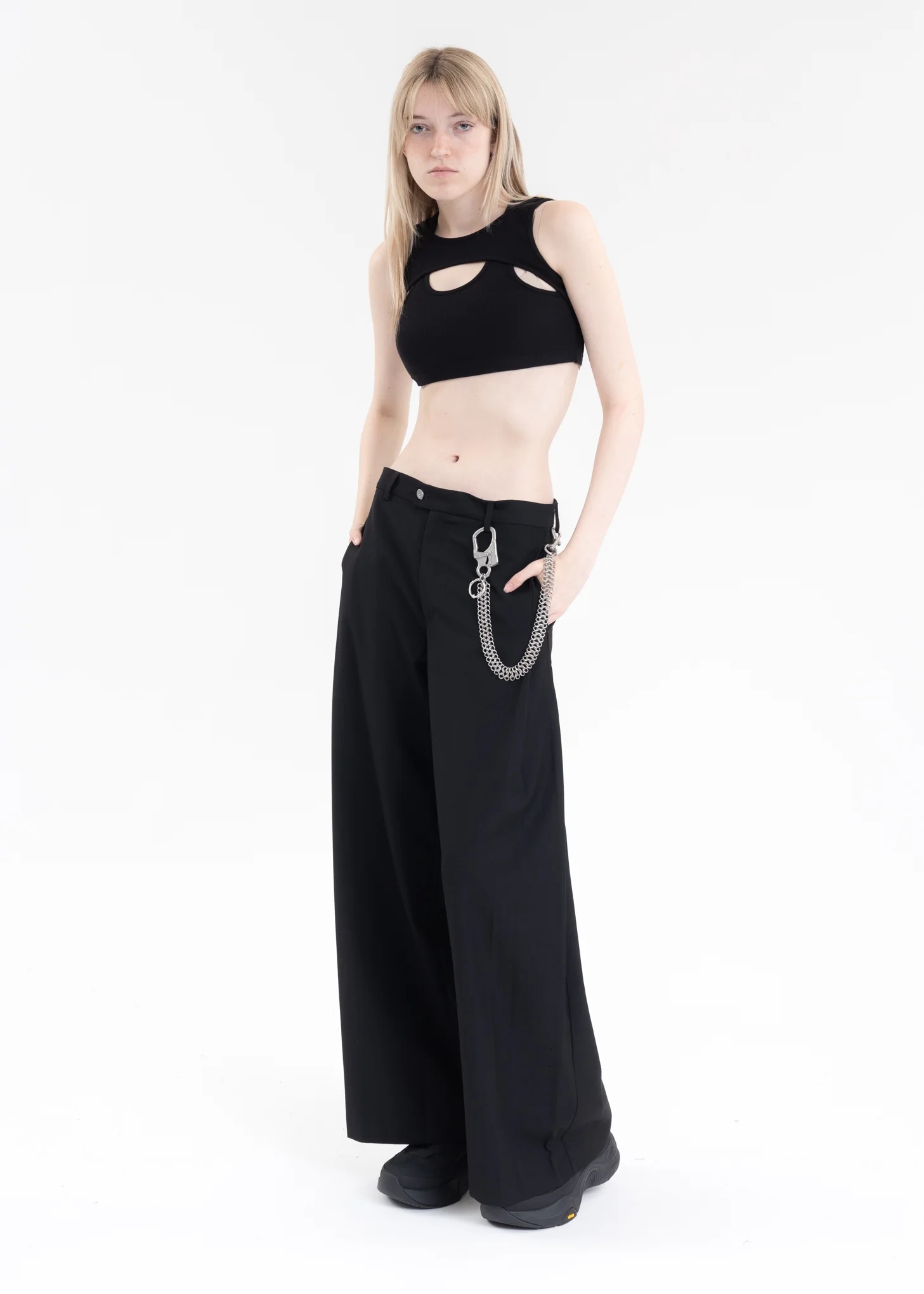 Silver Metal Stripe Pants Chain - Image 5