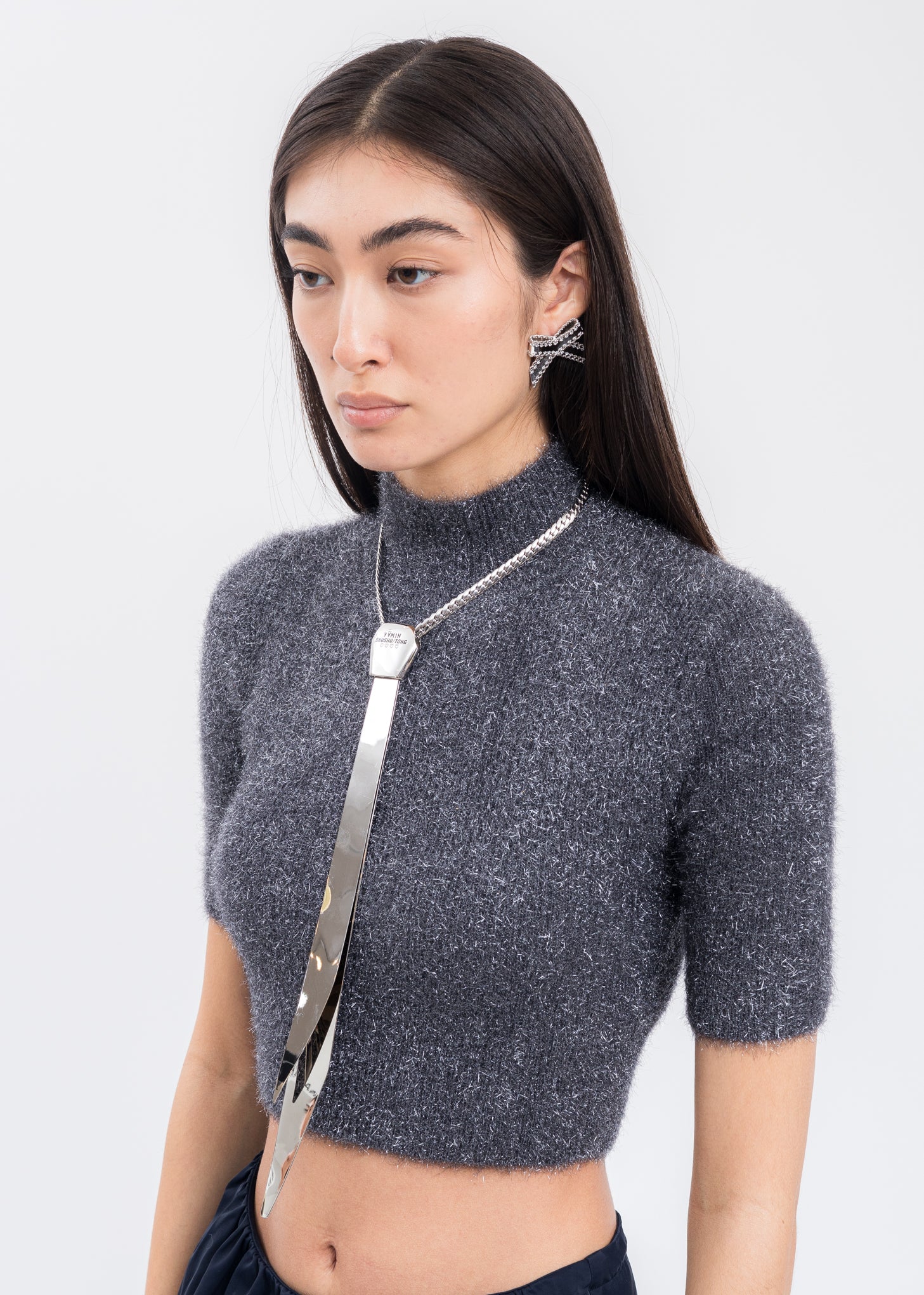 Silver Metal Tie - Image 3