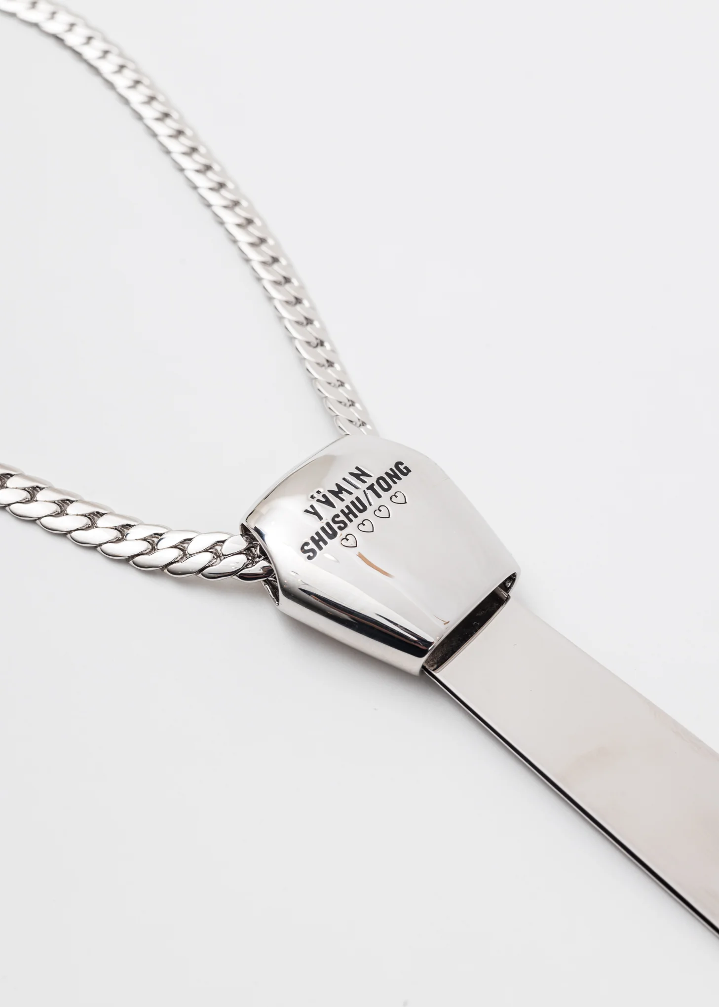 Silver Metal Tie - Image 3