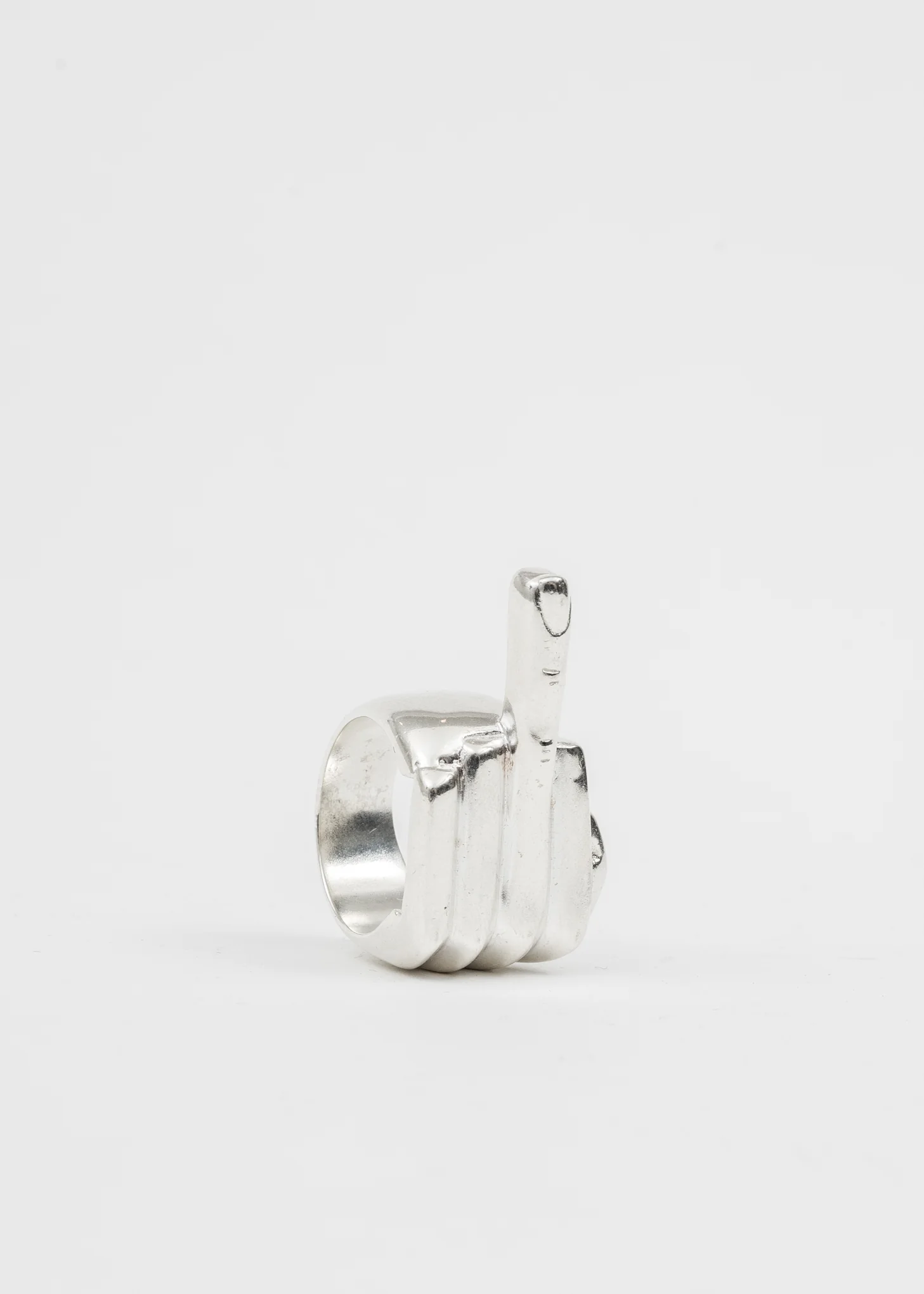 SILVER MIDDLE FINGER RING - Image 3