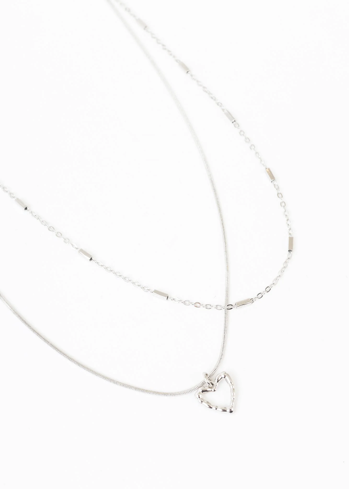 Silver Mini Love Necklace Set