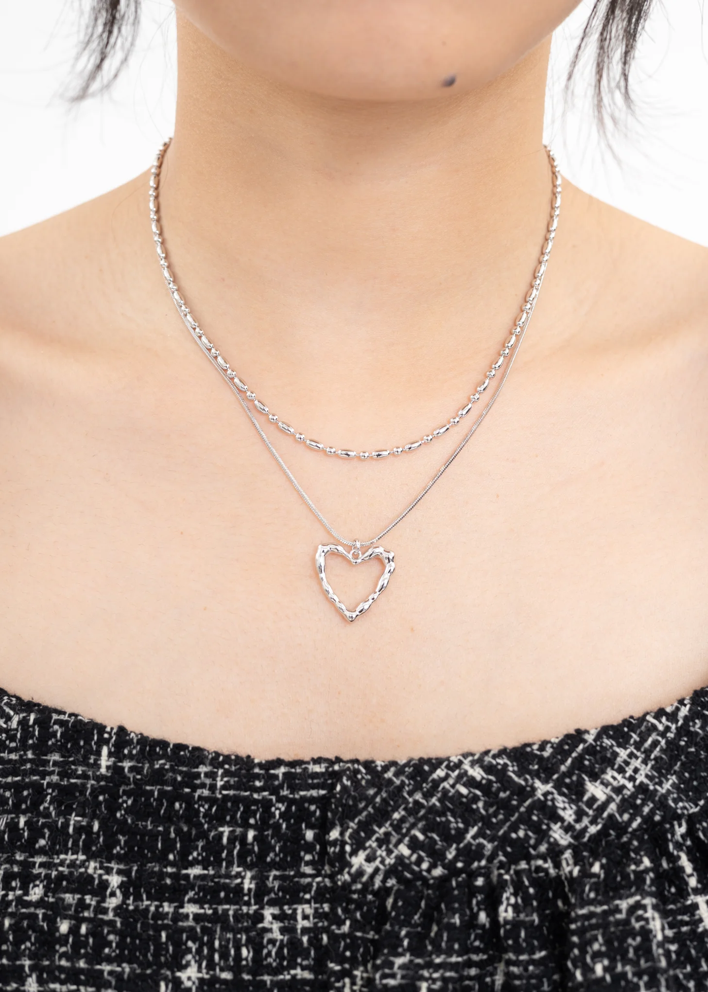 Silver Love Necklace Set - Image 2