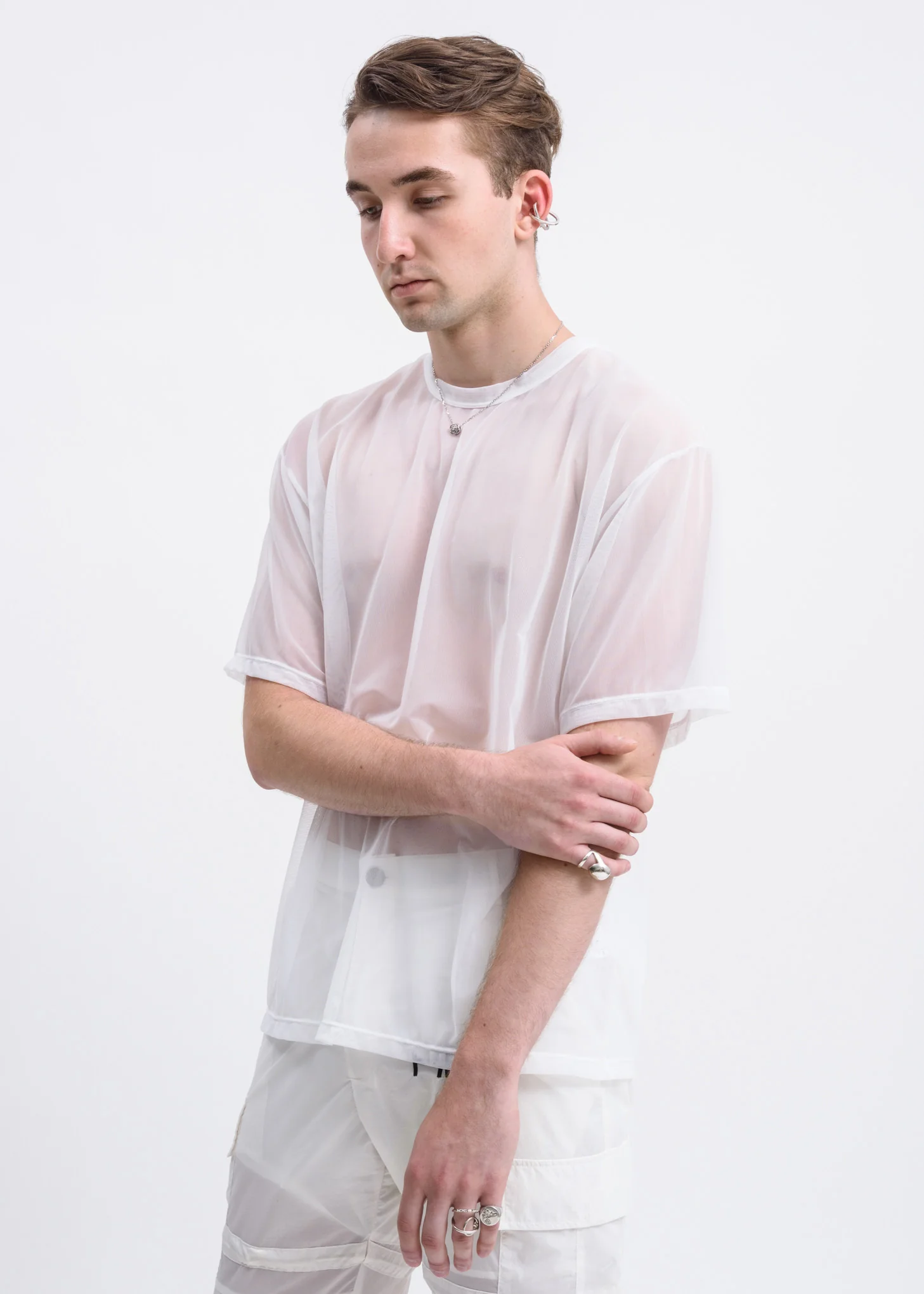 Silver Mini Space Ear Cuff - Image 4
