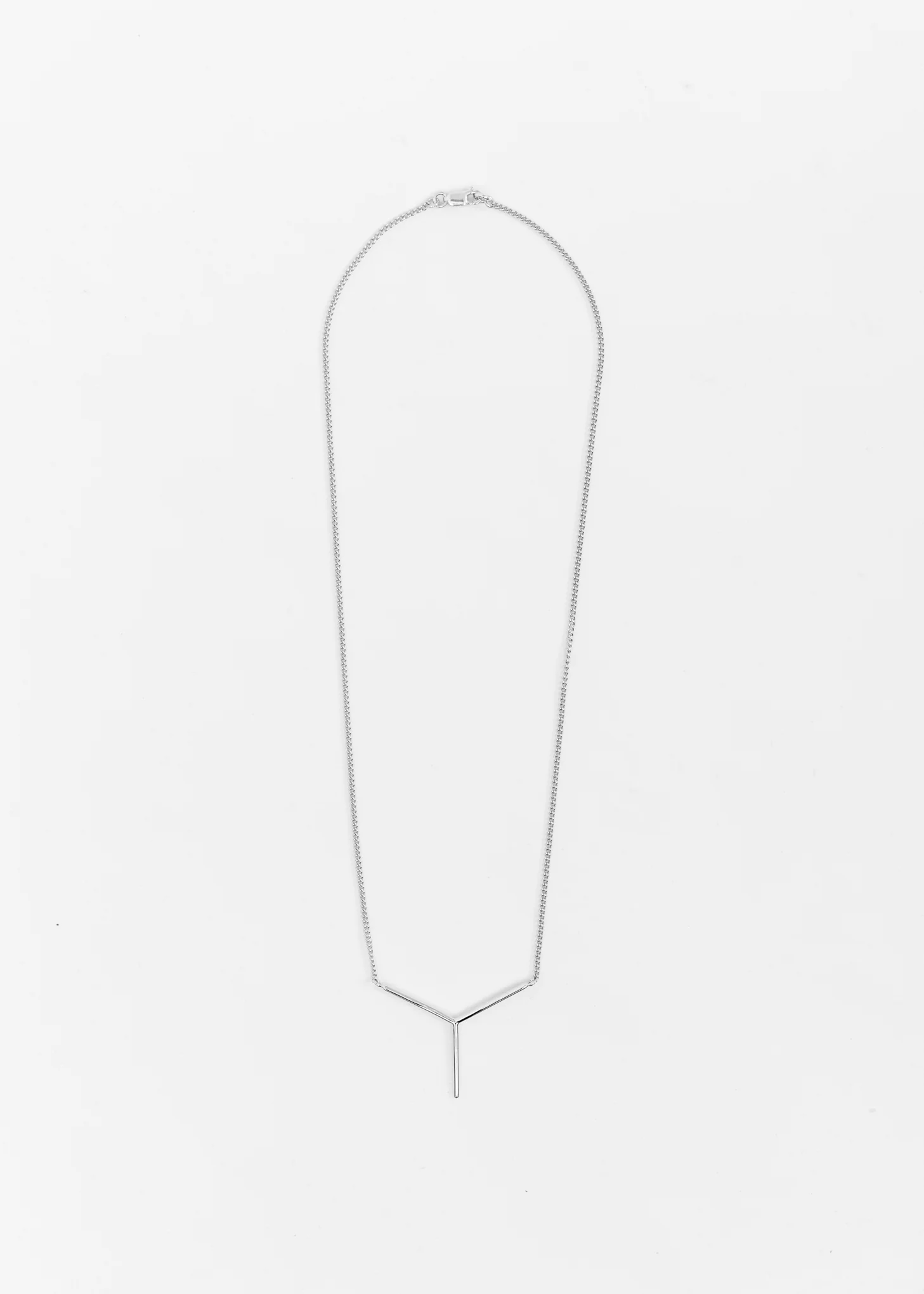 Silver Mini Y Necklace