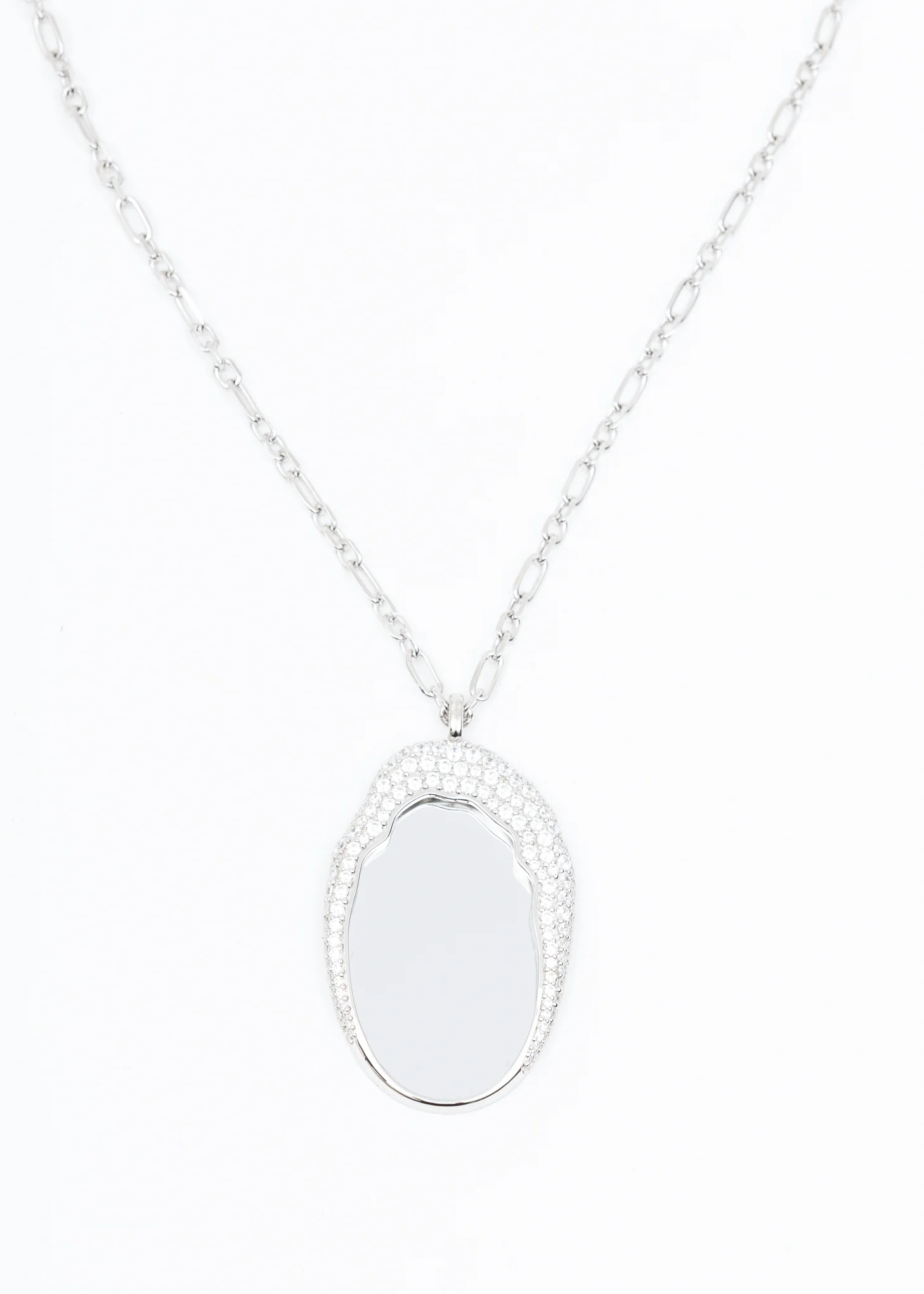 Silver Mirror Necklace - Image 3