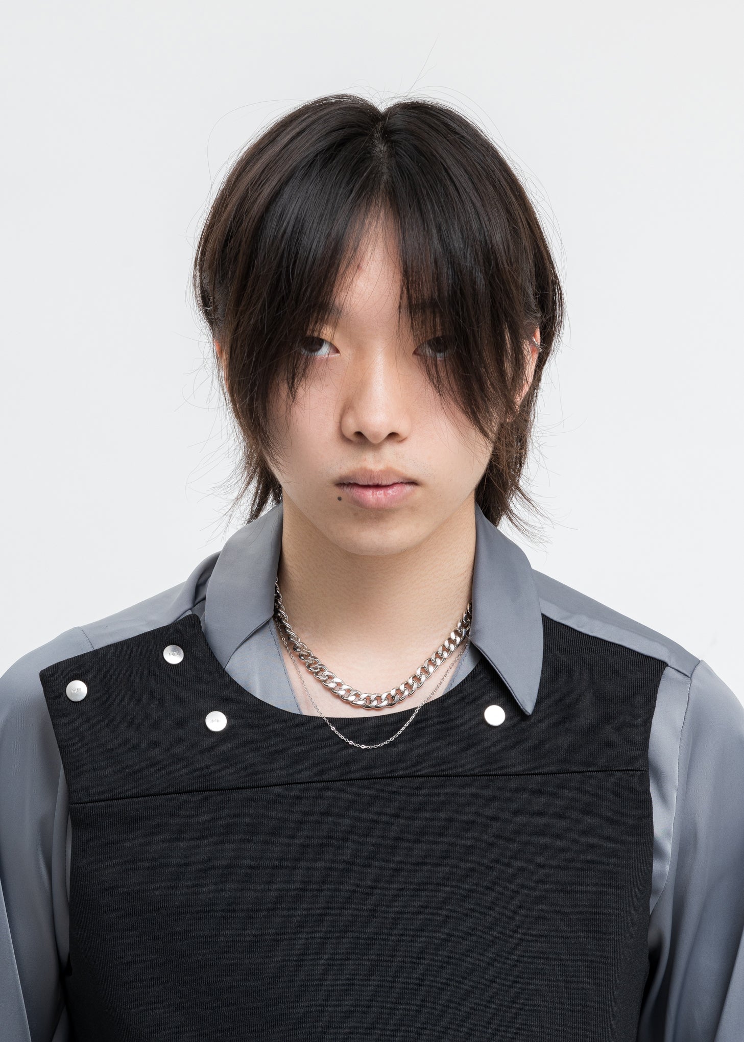 Silver Mix Chains Necklace - Image 3