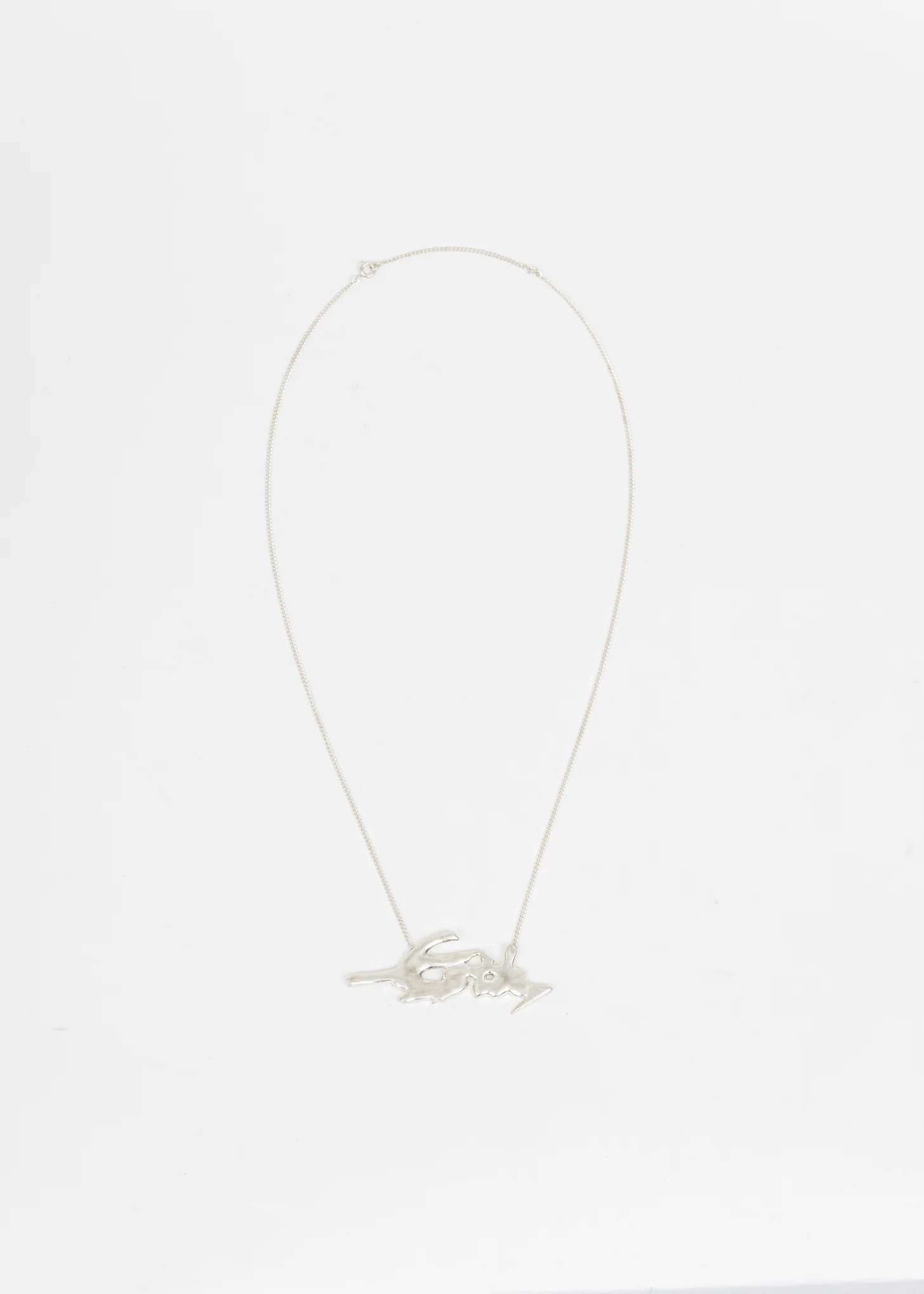 Silver " Moderately Melted Icon " Necklace
