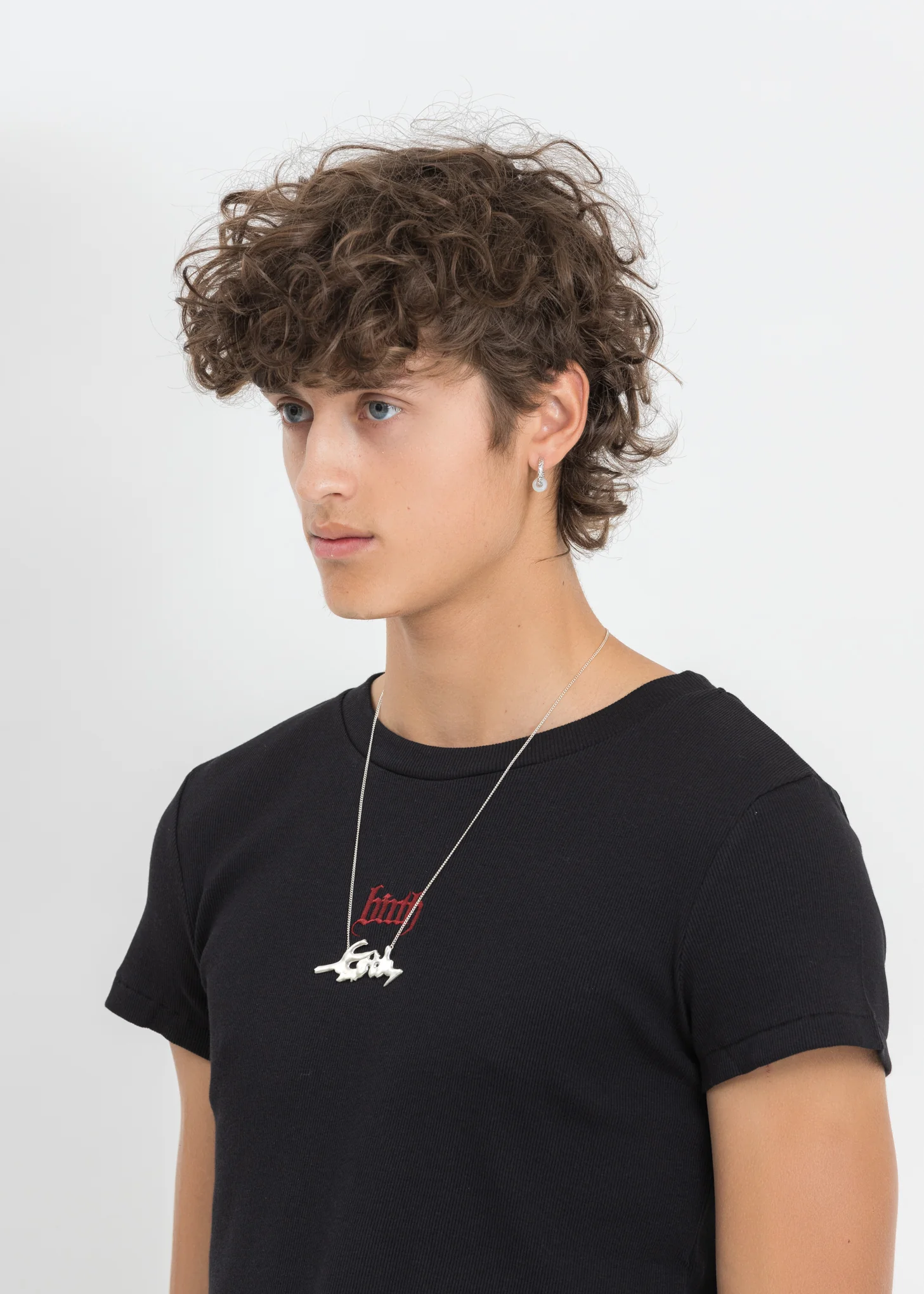 Silver " Moderately Melted Icon " Necklace - Image 2