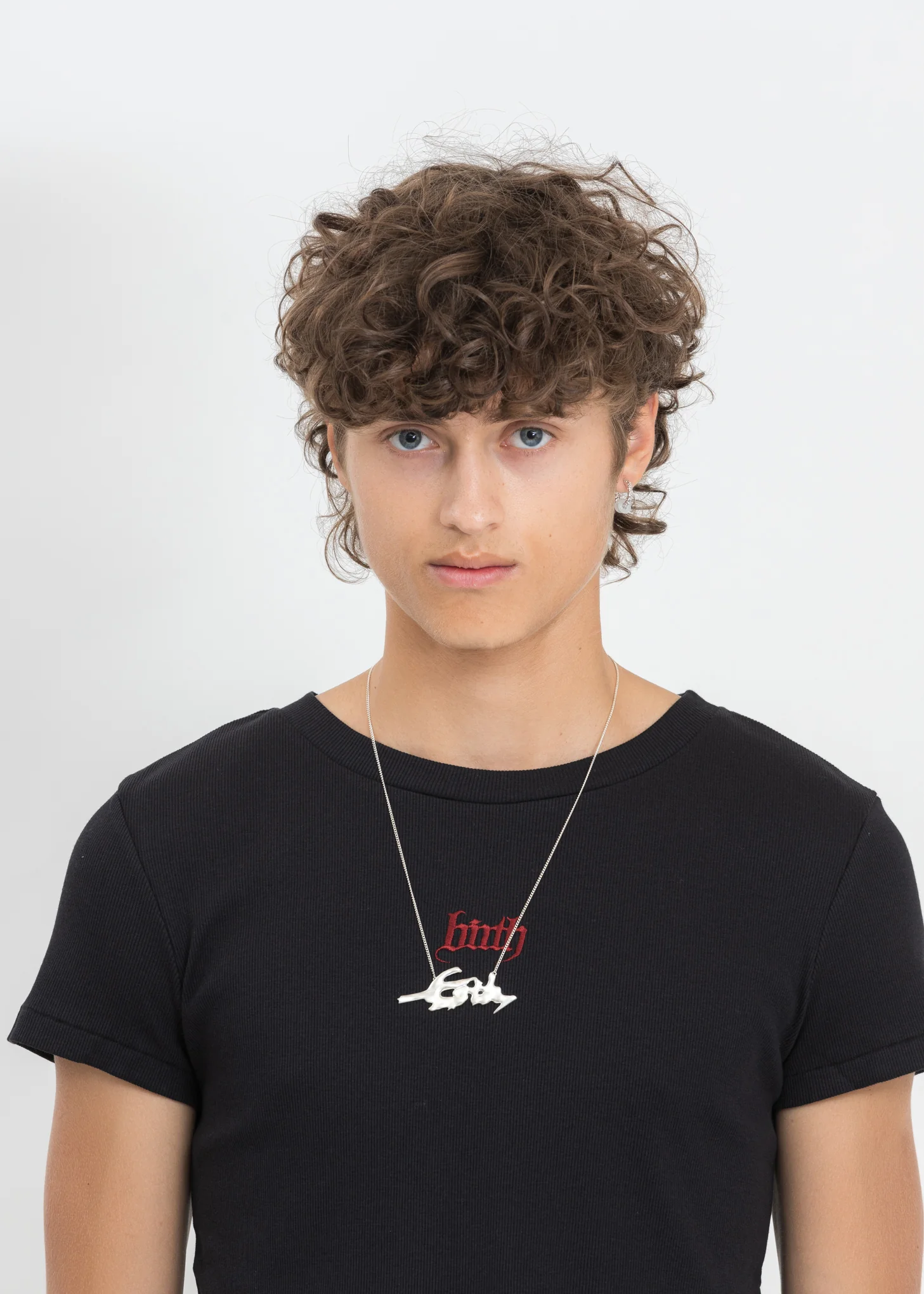 Silver " Moderately Melted Icon " Necklace - Image 3