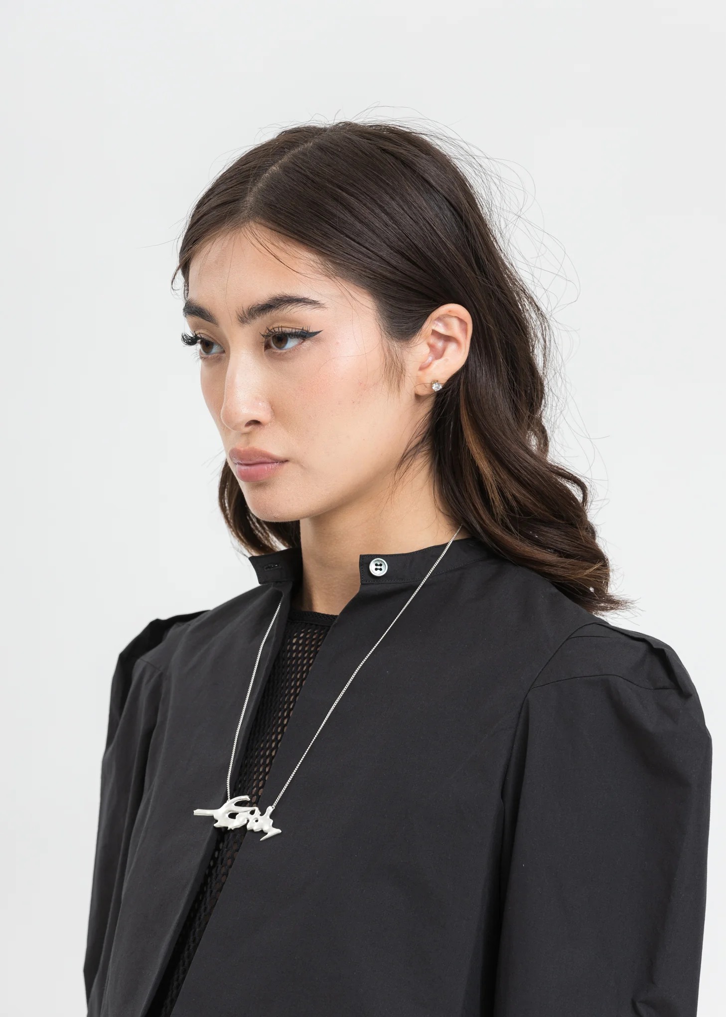 Silver " Moderately Melted Icon " Necklace - Image 3