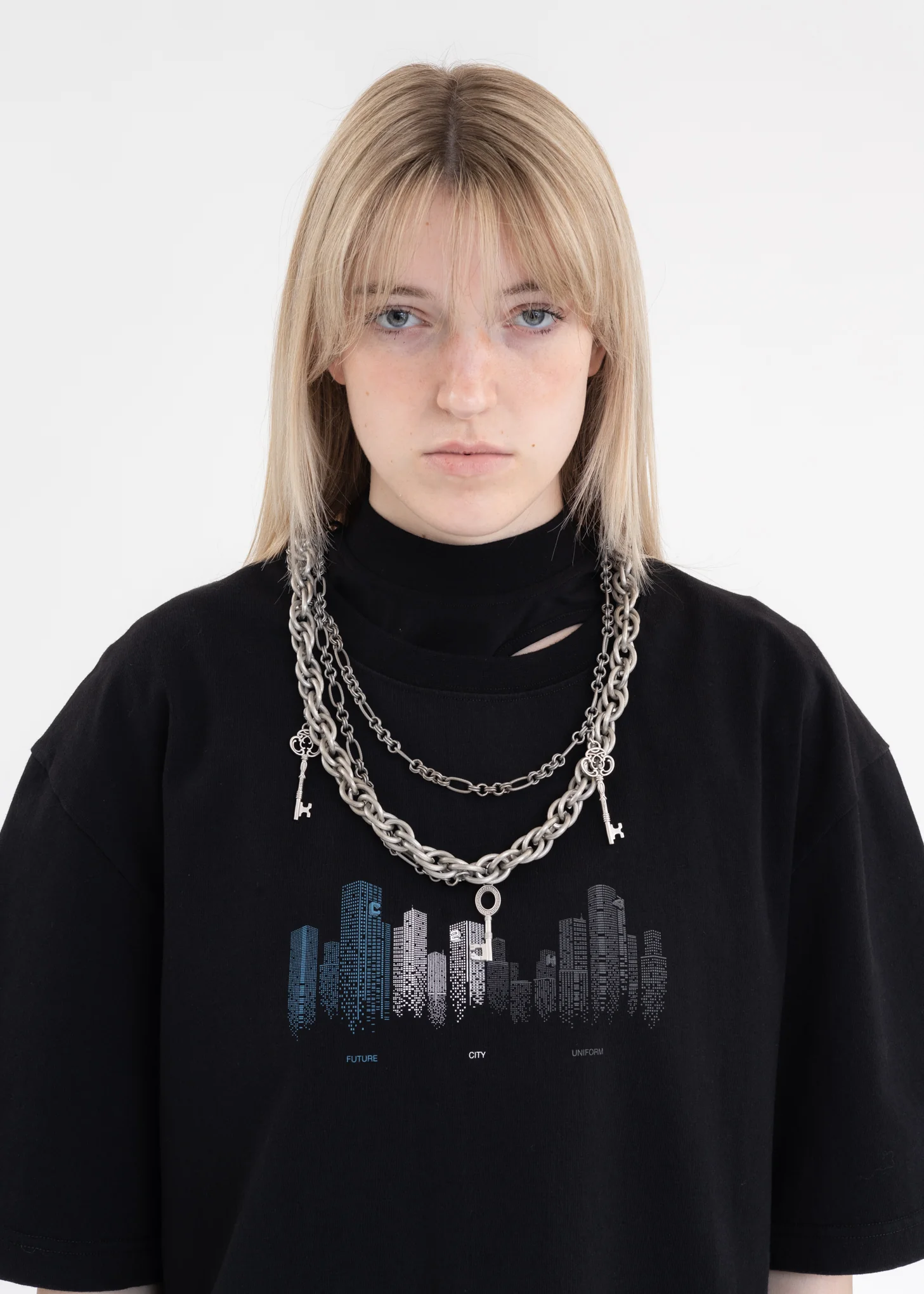 Silver Multi Combine Keys Pants Chain - Image 2