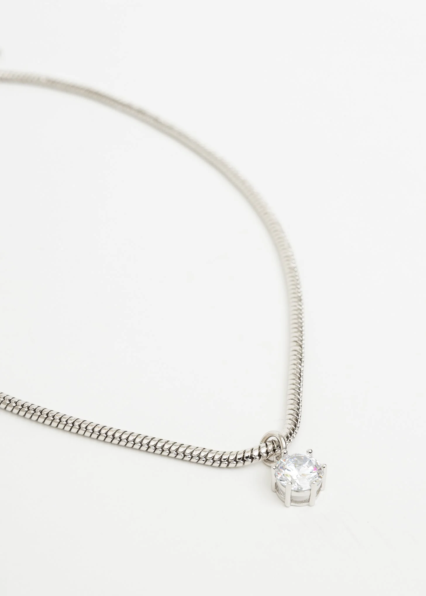 Silver Necklace With Diamond - Image 4