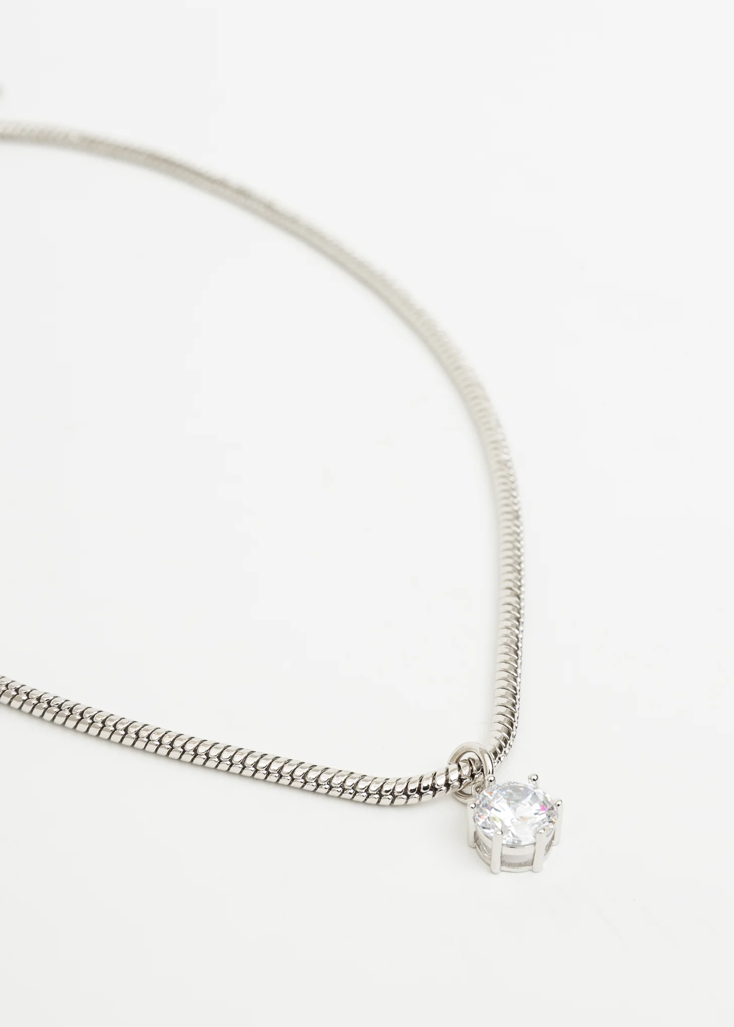 Silver Necklace With Diamond - Image 4