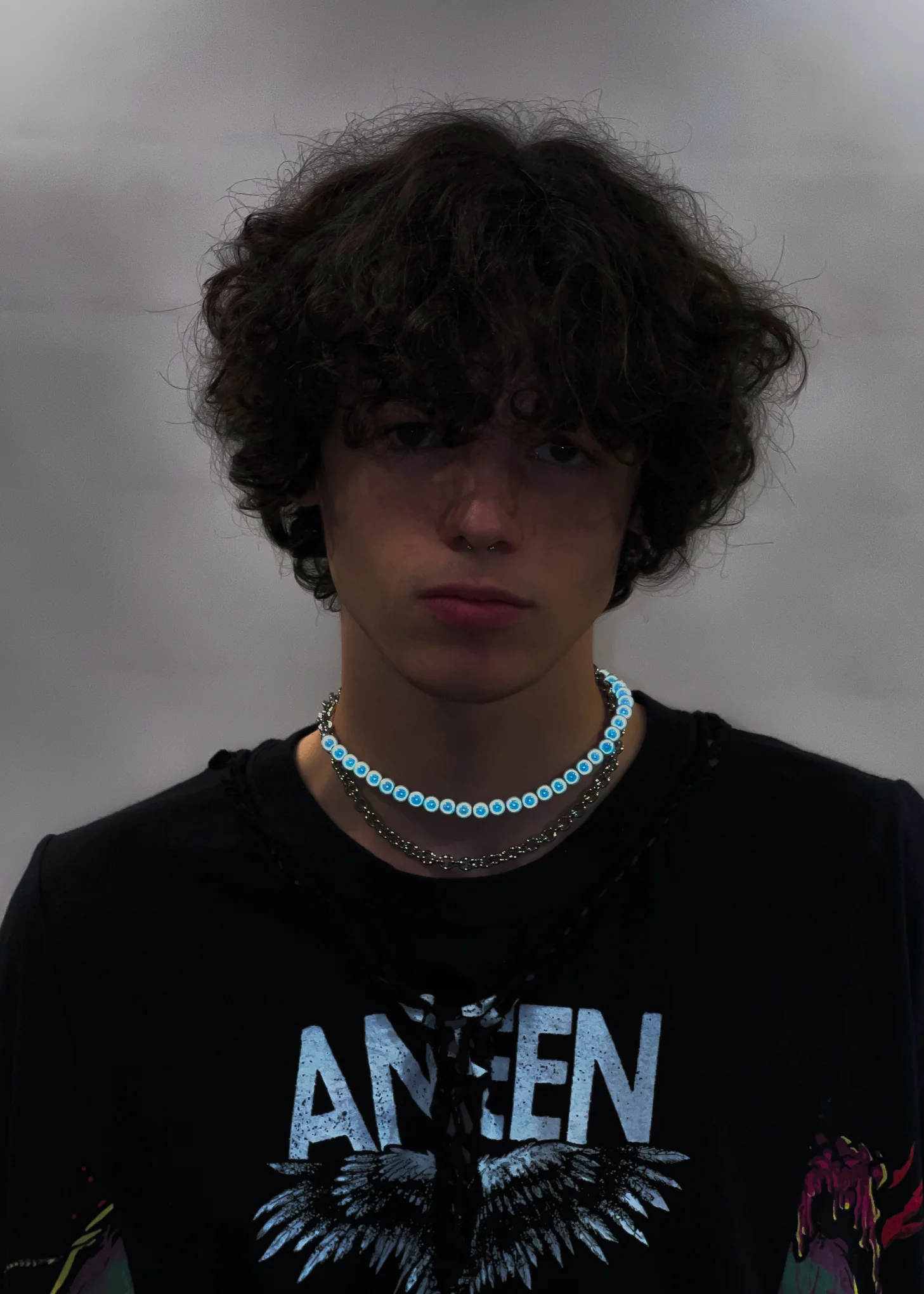 Silver Necklace With Reflective Ball - Image 2