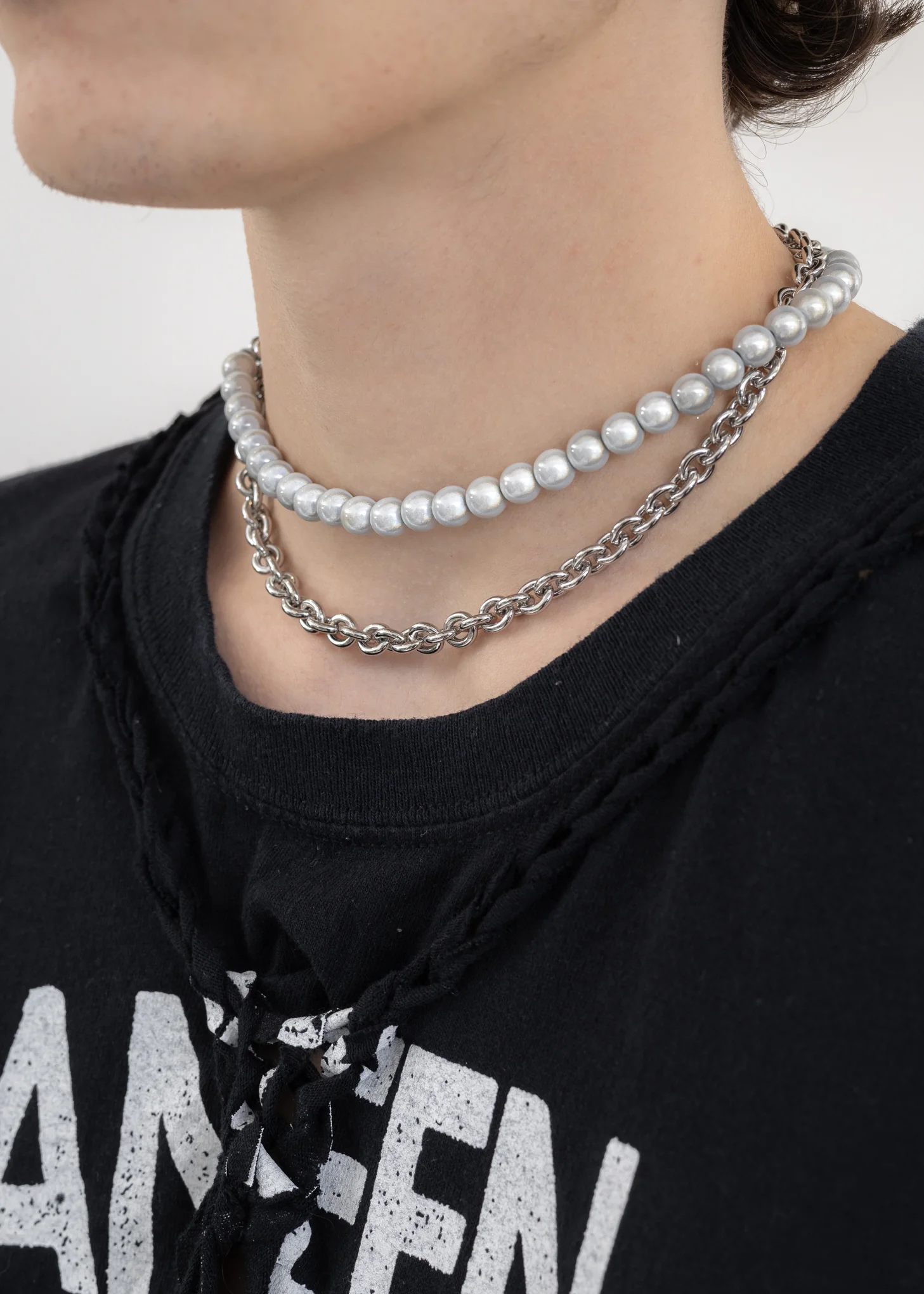Silver Necklace With Reflective Ball - Image 7