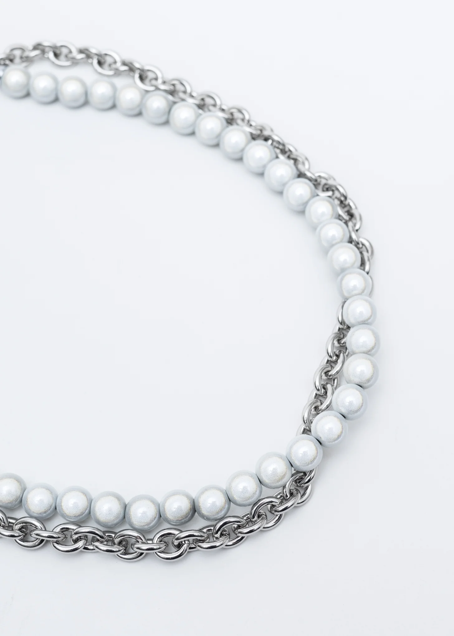 Silver Necklace With Reflective Ball - Image 8