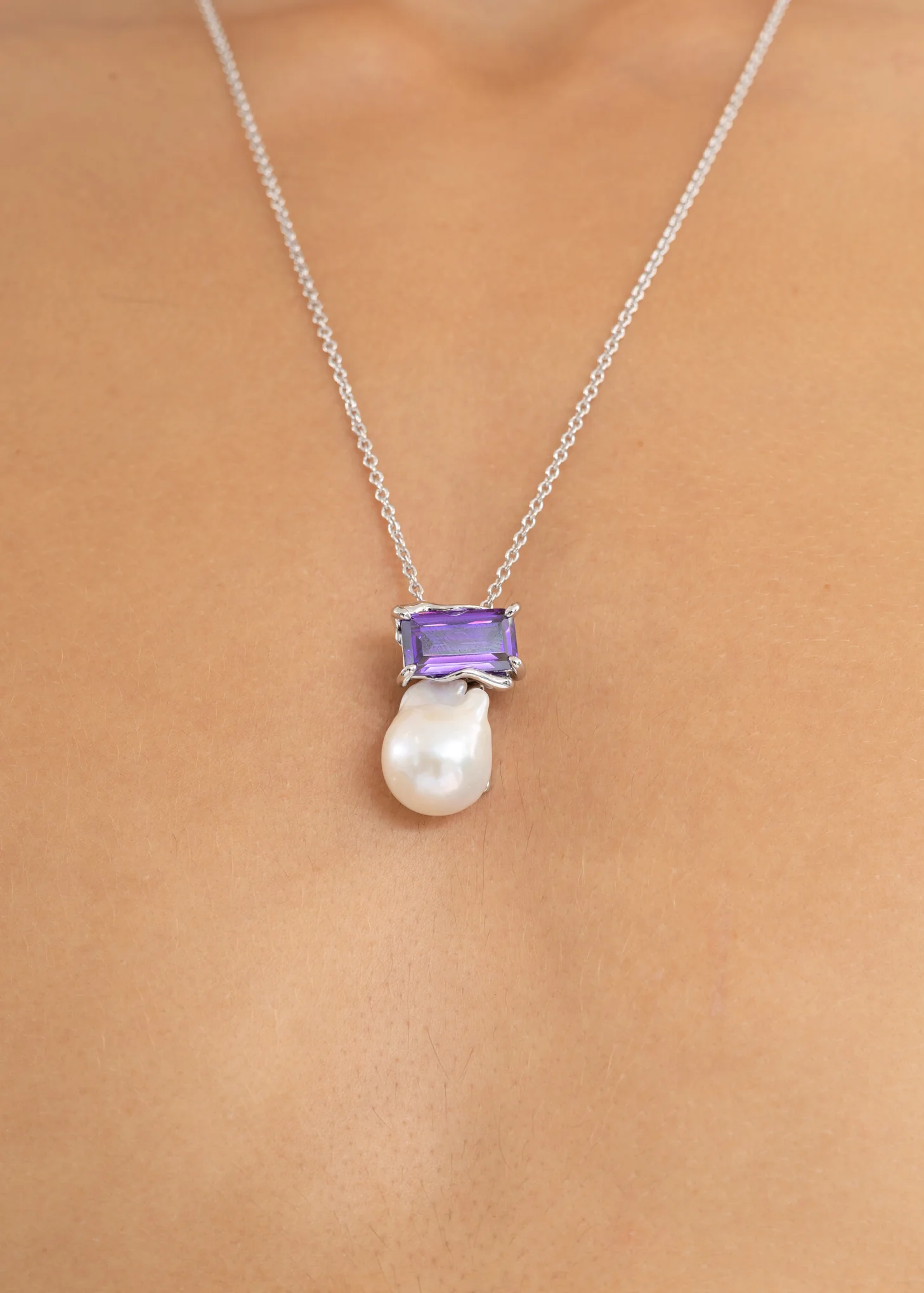 Silver Necktie Necklace - Image 9