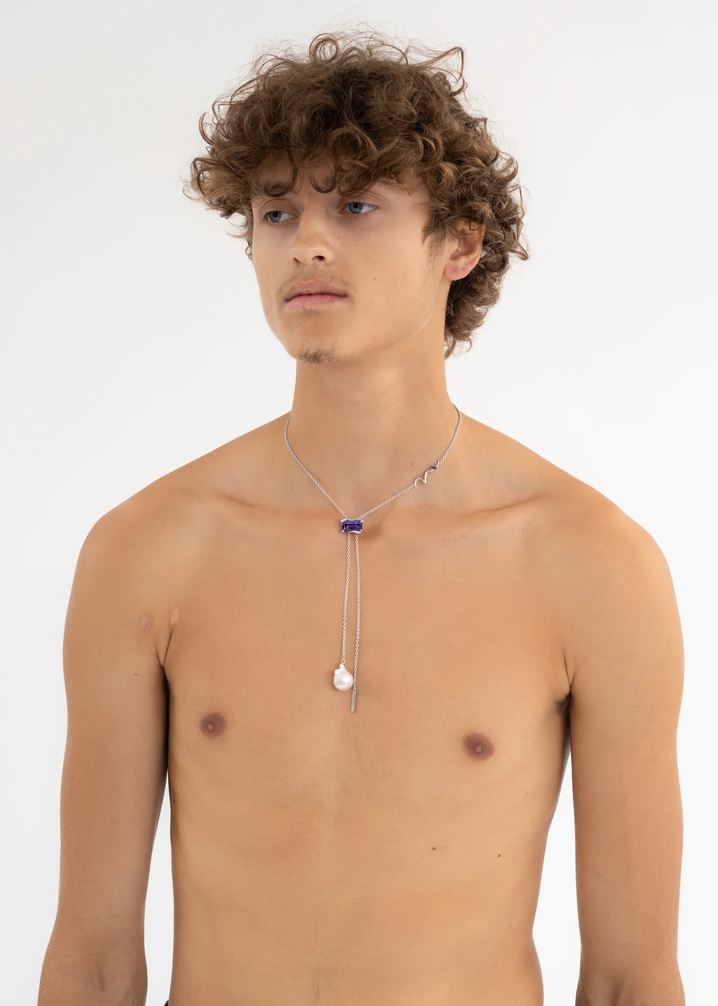 Silver Necktie Necklace - Image 2