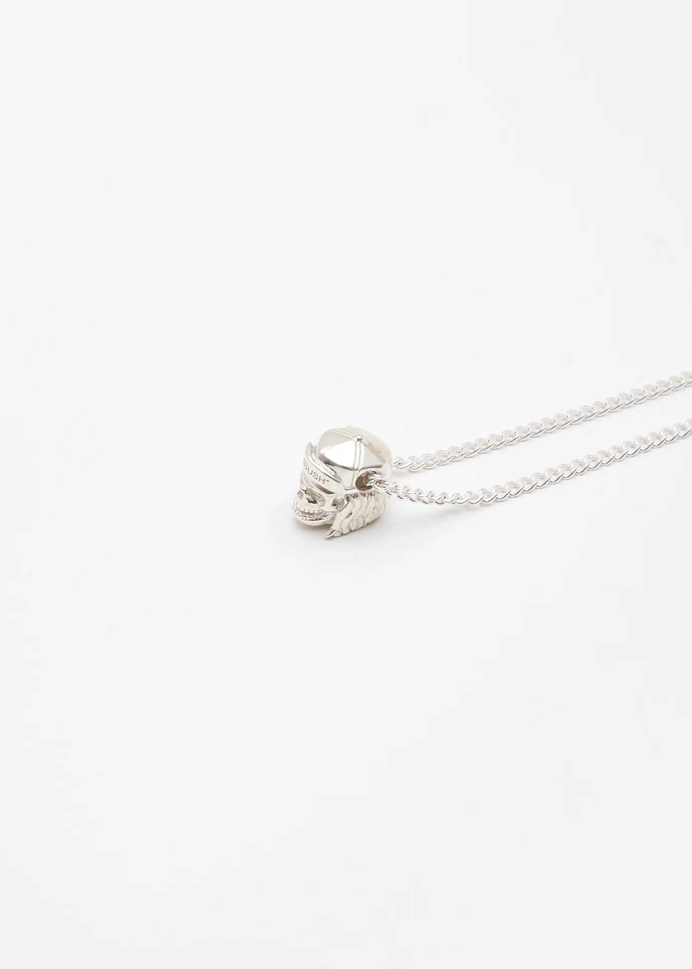 Silver Nobo Skull Charm Necklace