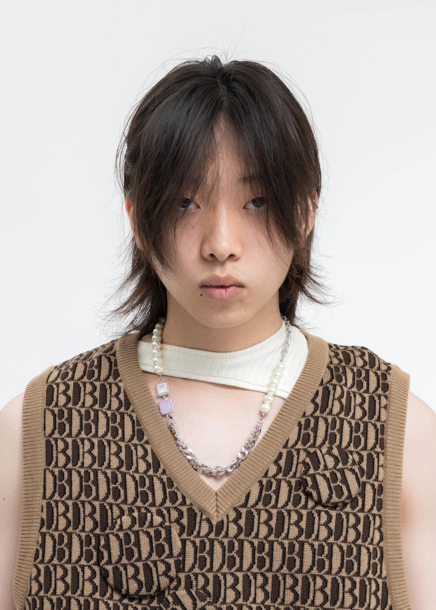 Silver Pearl And Purple Candy Necklace - Image 2