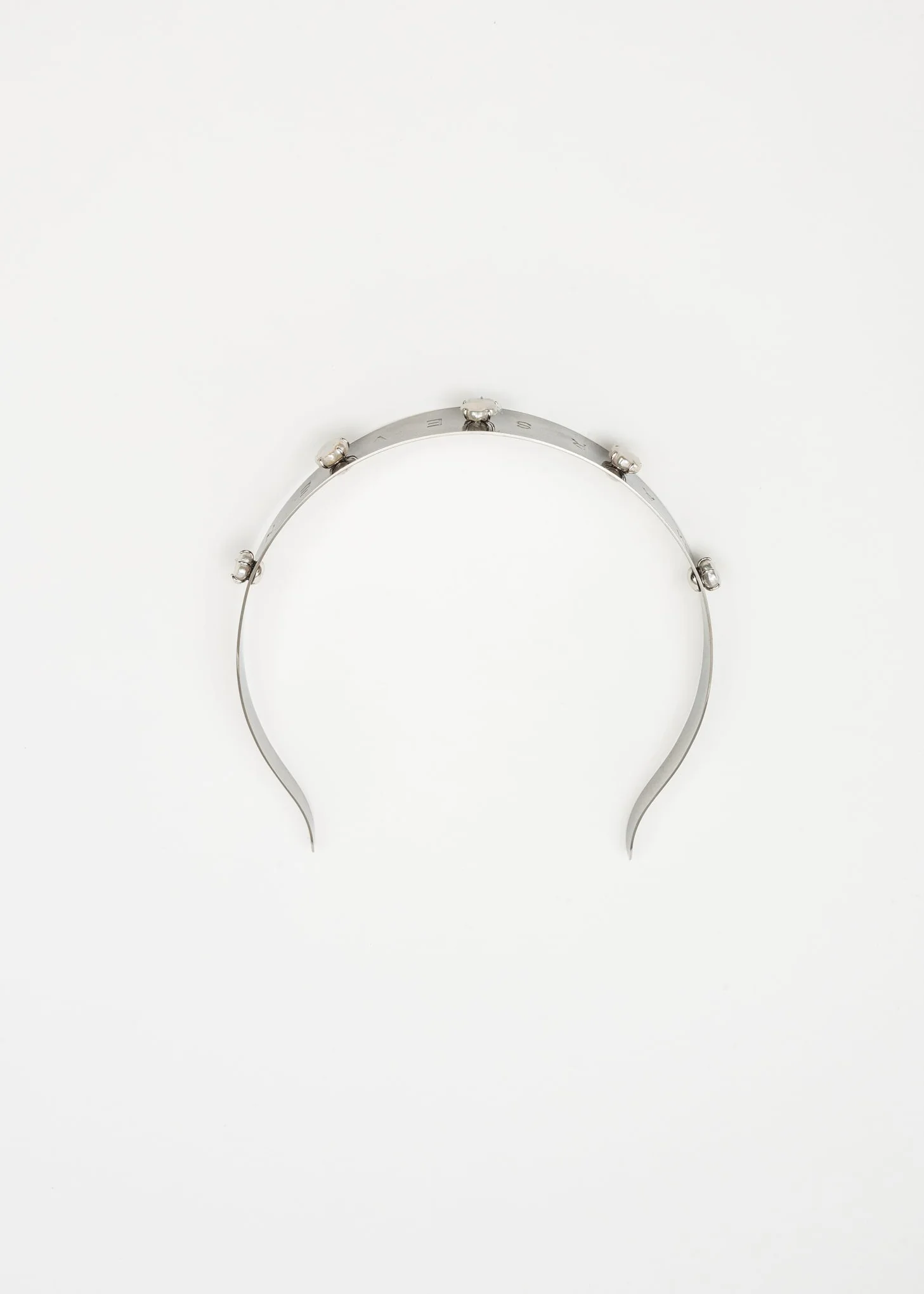 Silver Pearl Flowers Headband - Image 3