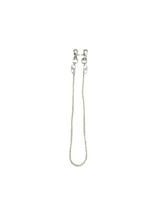 Silver WD Logo Pearl Key Chain