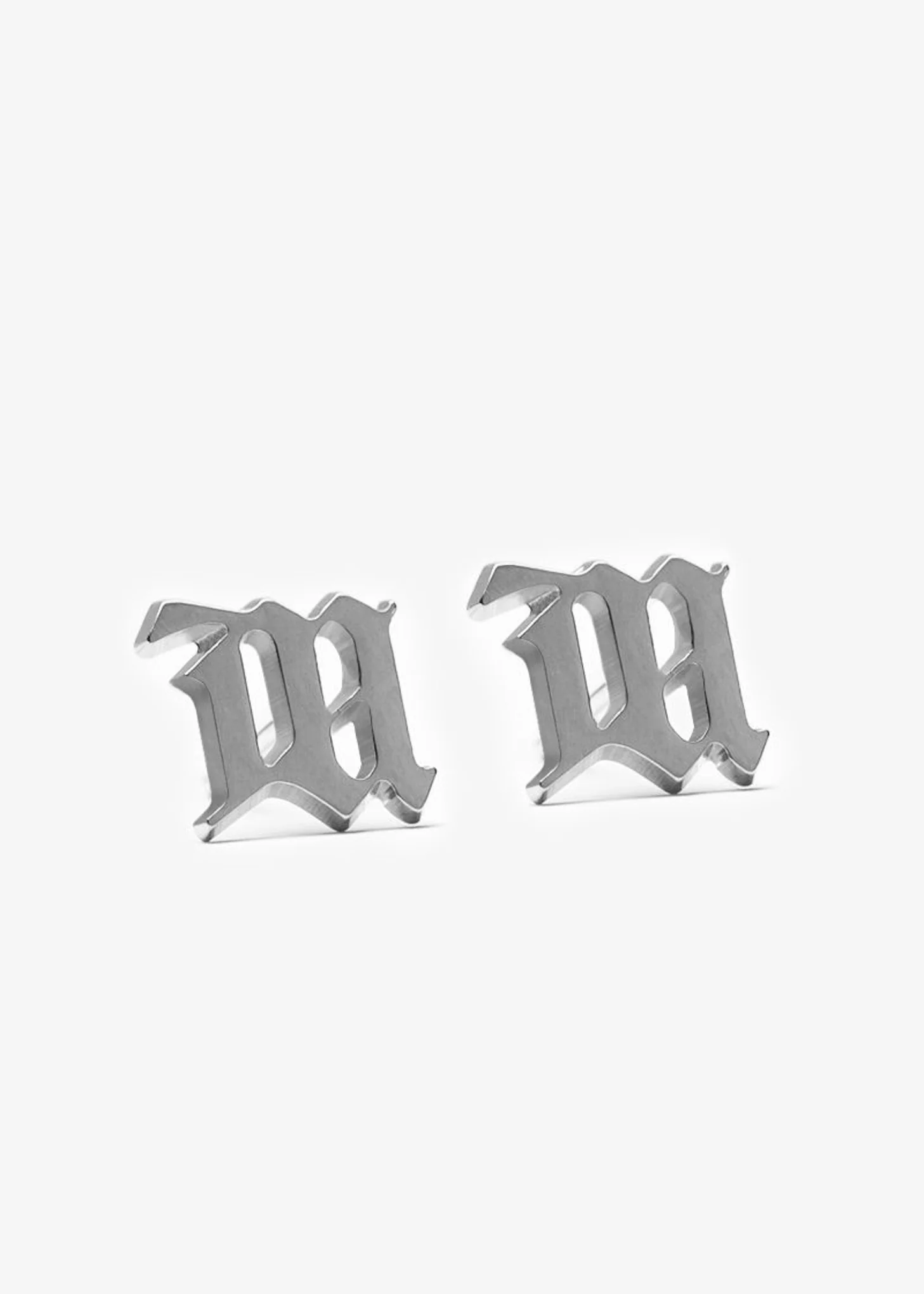 Silver Plated The M Earring (Pair)