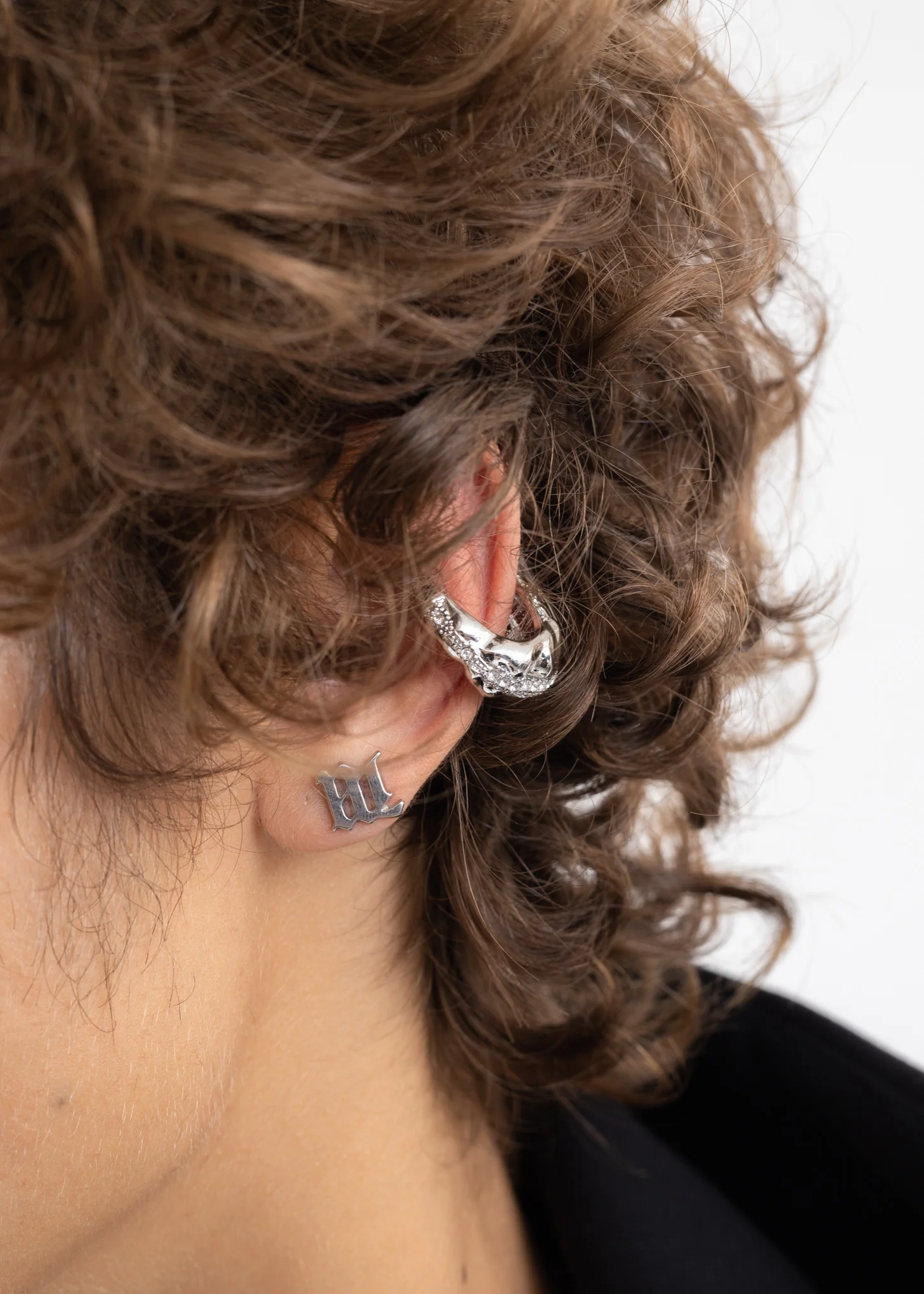 Silver Plated The M Earring (Pair) - Image 3