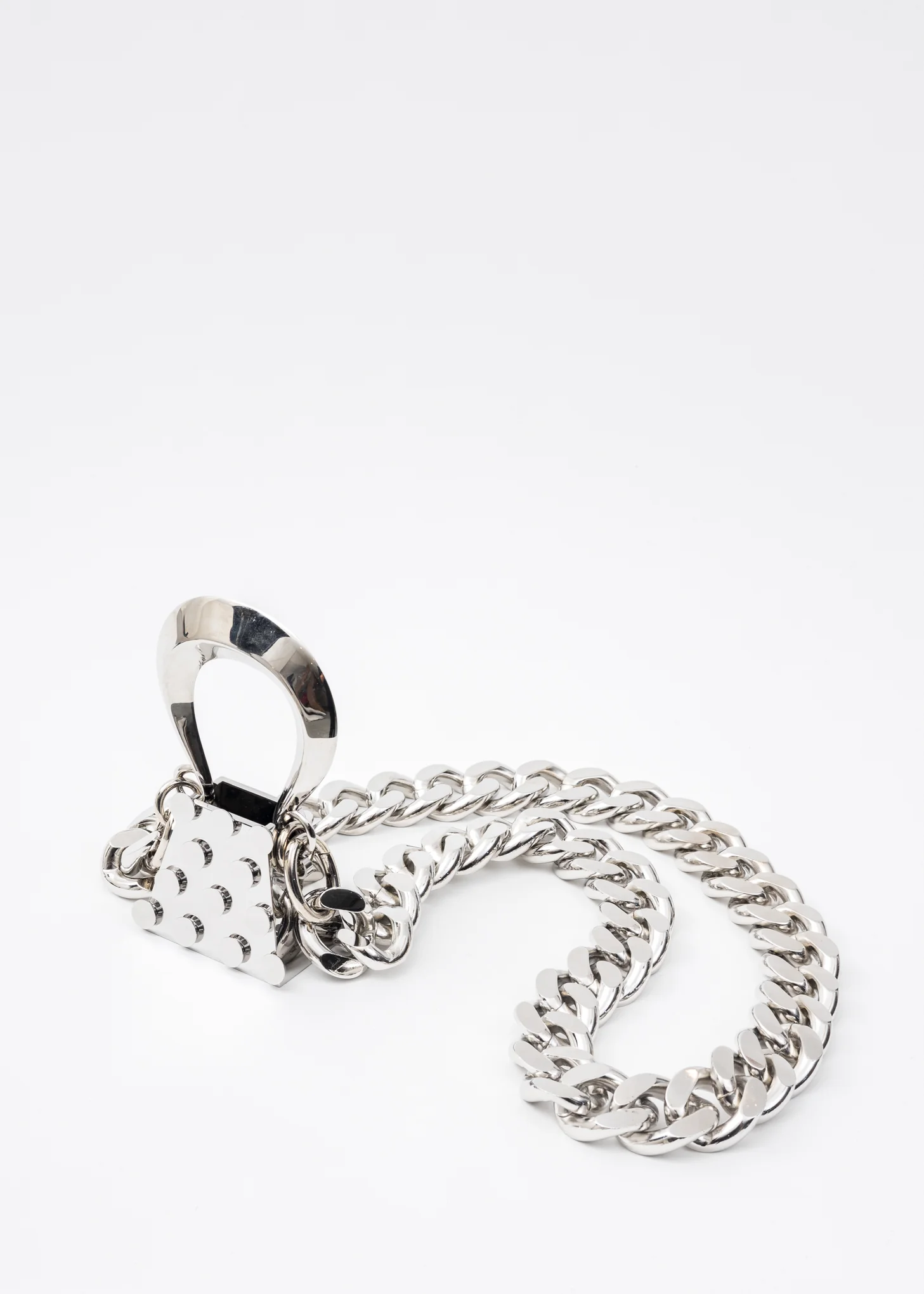 Silver Polka Dot Metal Bag